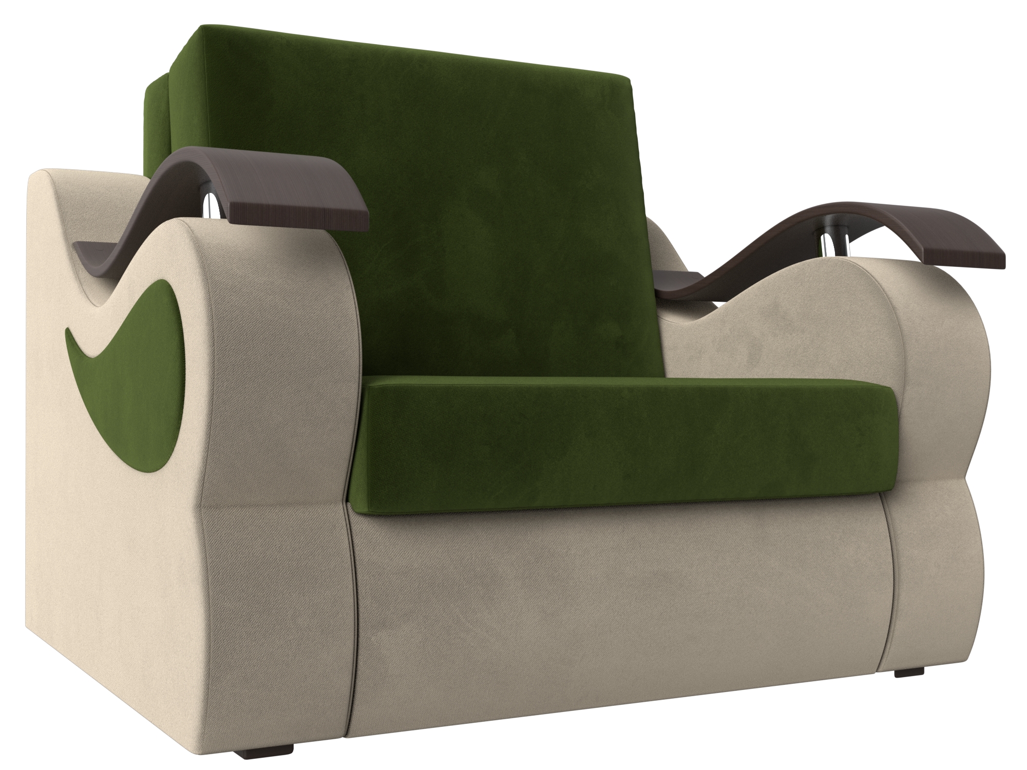 Кресло-кровать Меркурий 80 (Зеленый\Бежевый)