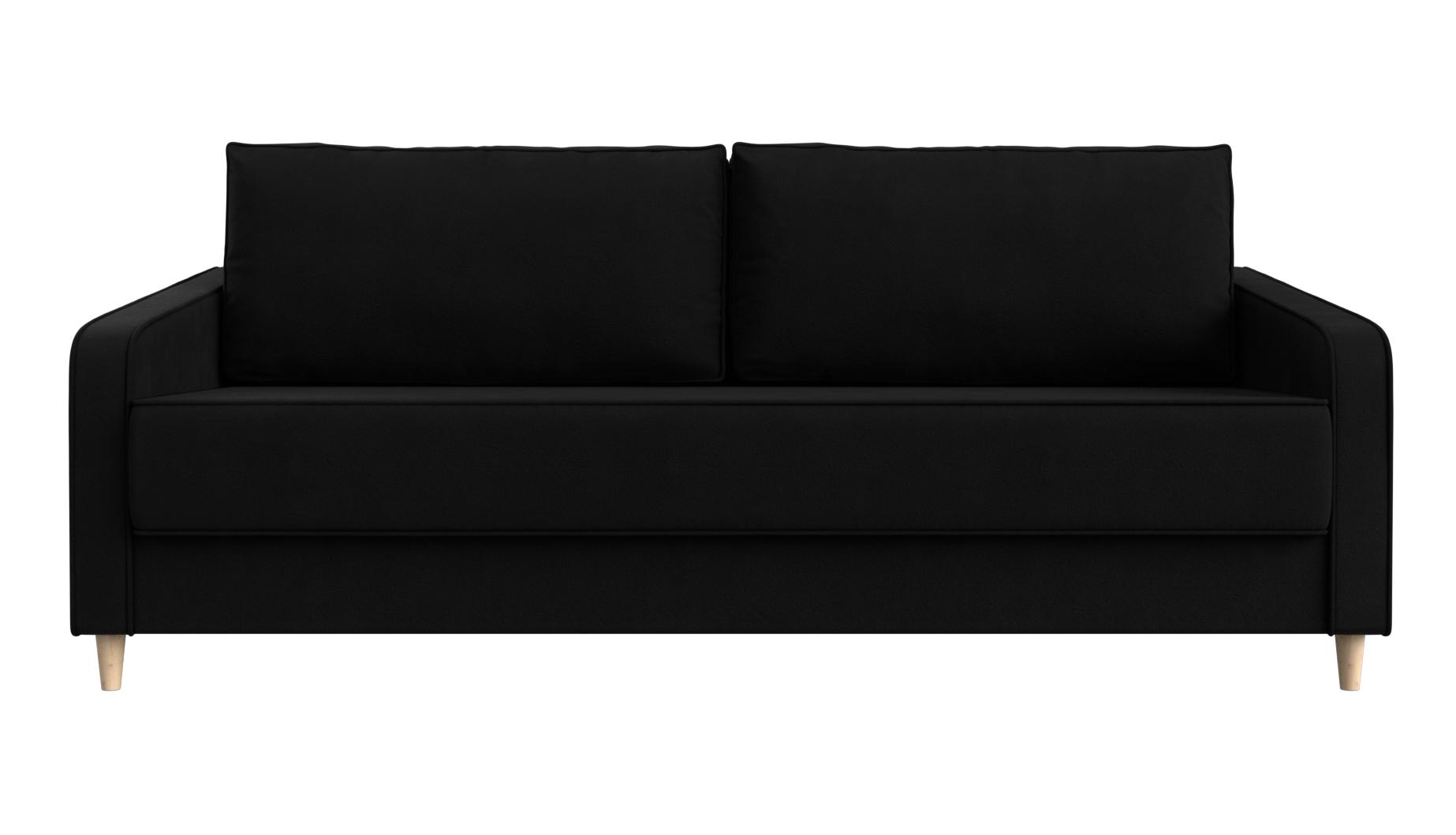 Прямой диван Варшава (Черный)