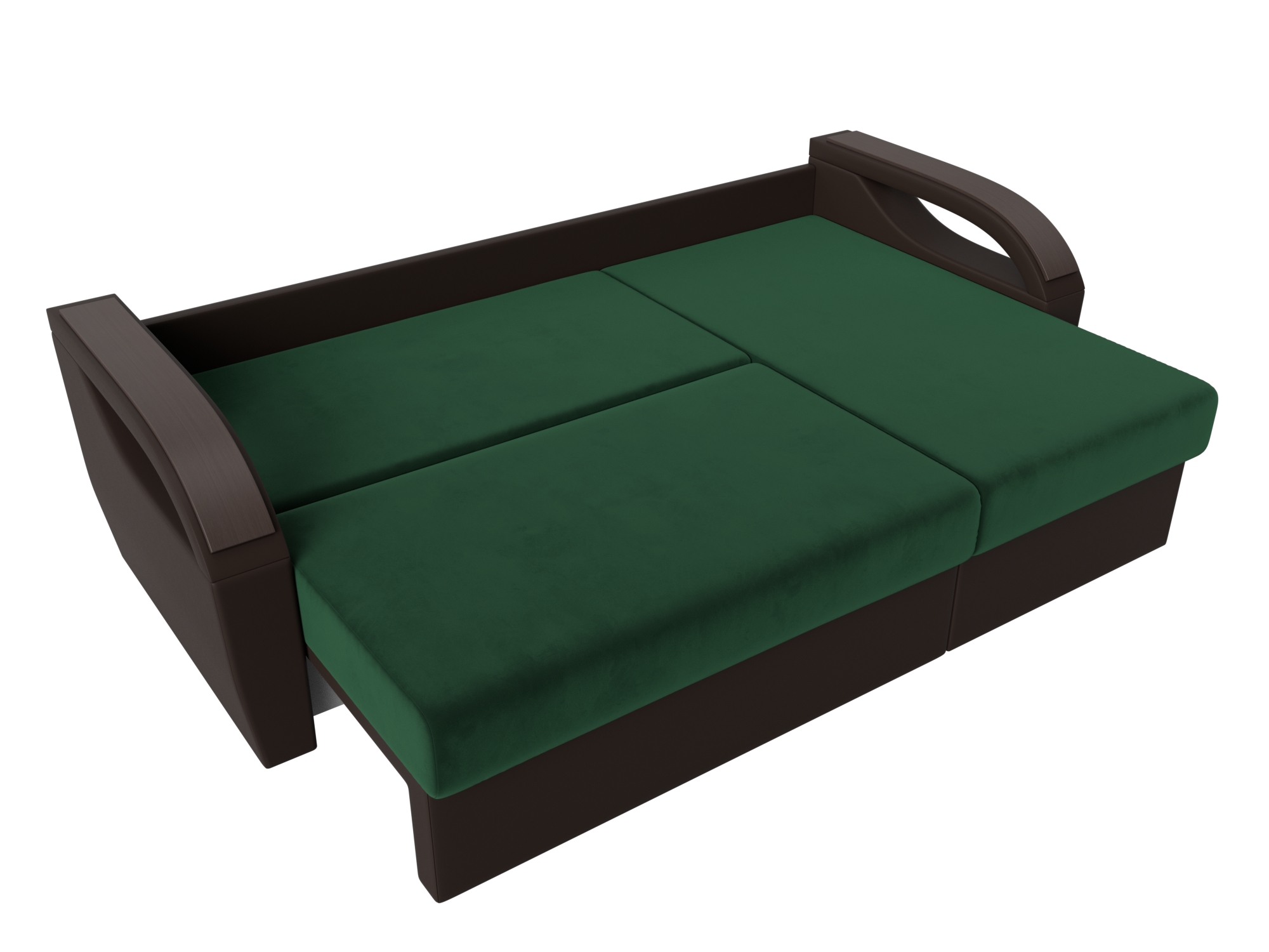 Угловой диван Форсайт правый угол (Зеленый\Коричневый)