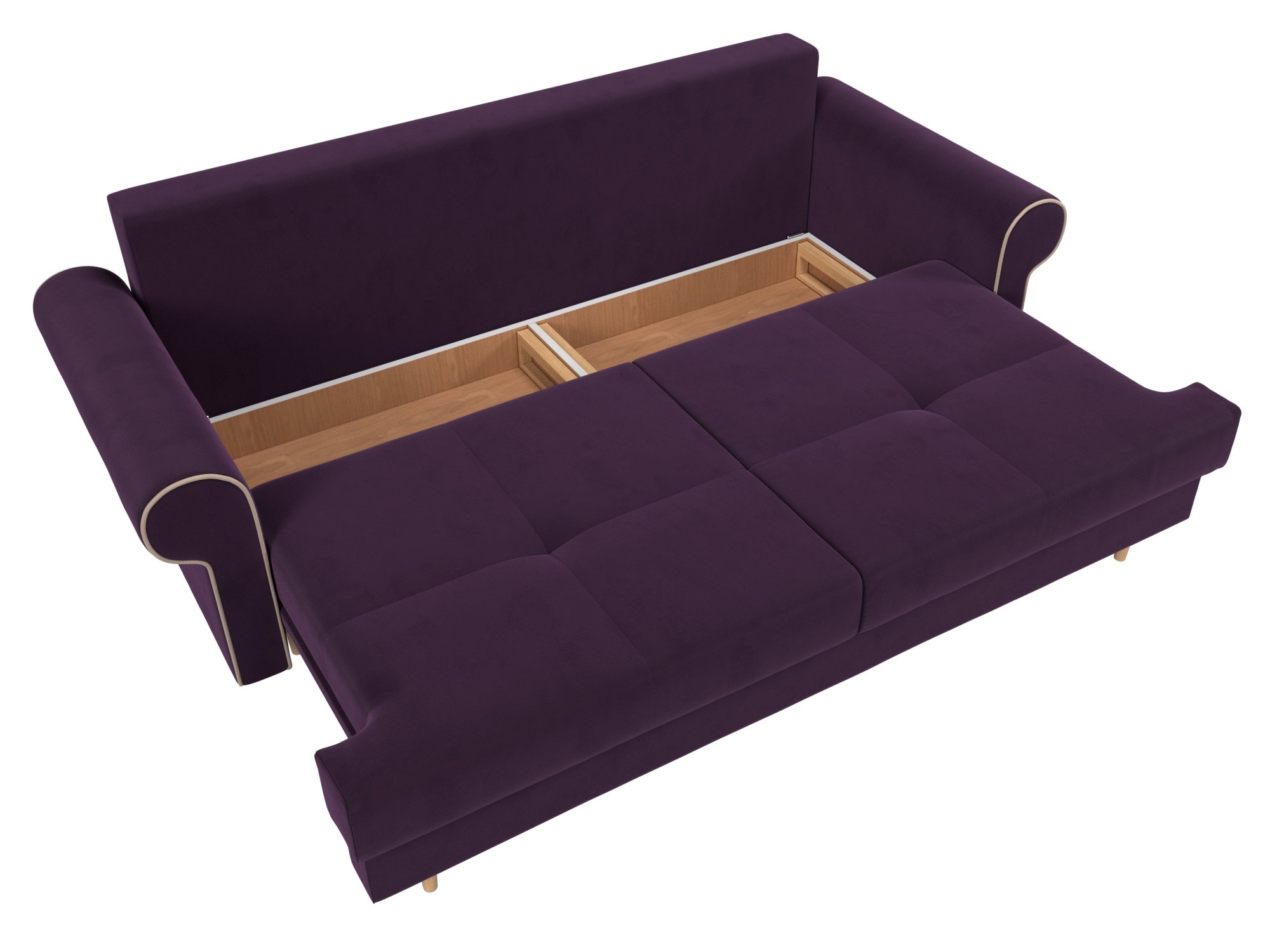 Прямой диван Сплин (Фиолетовый)