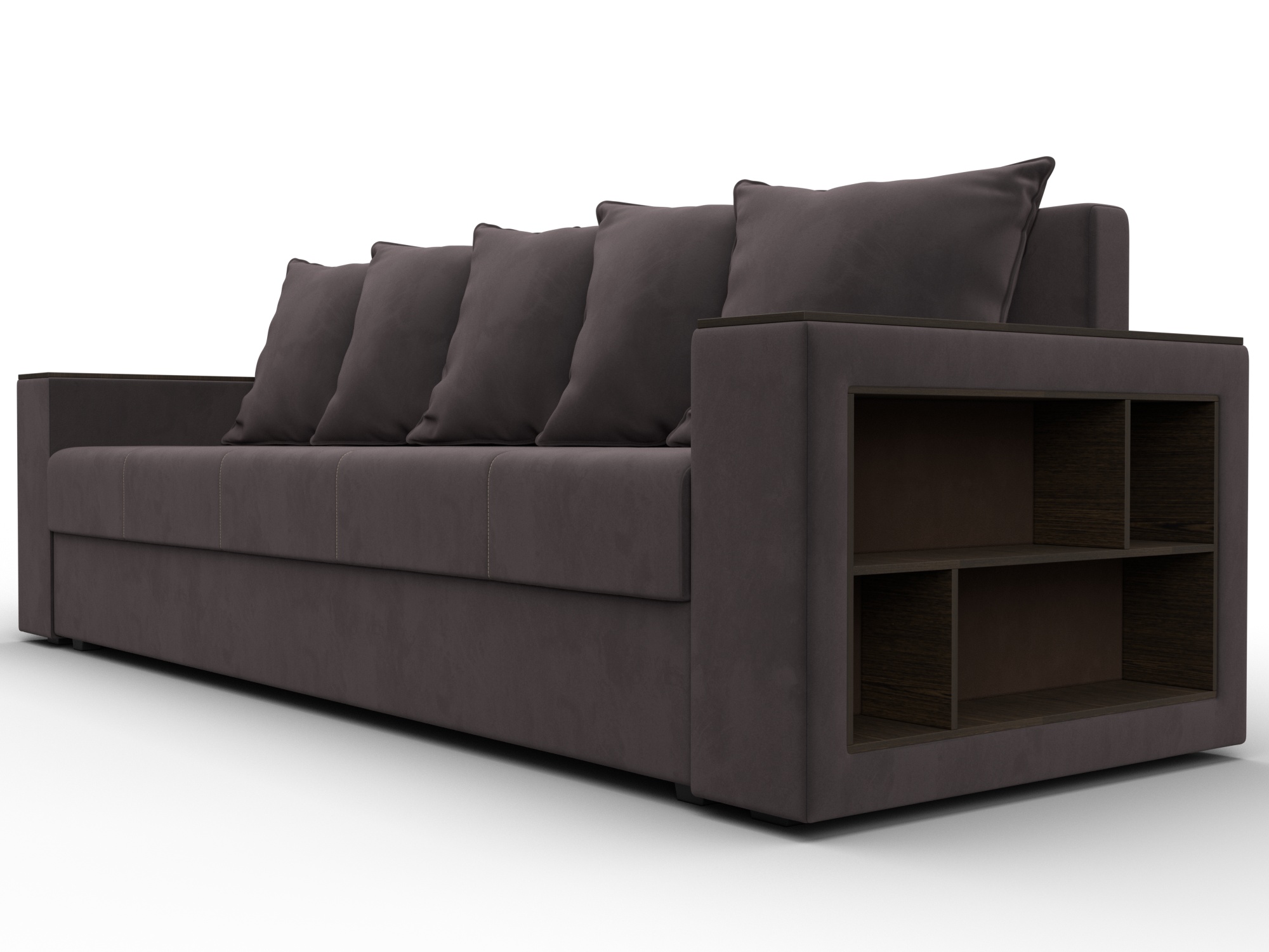 Диван прямой Дубай Лайт ( SEVEN 727 коричневый )