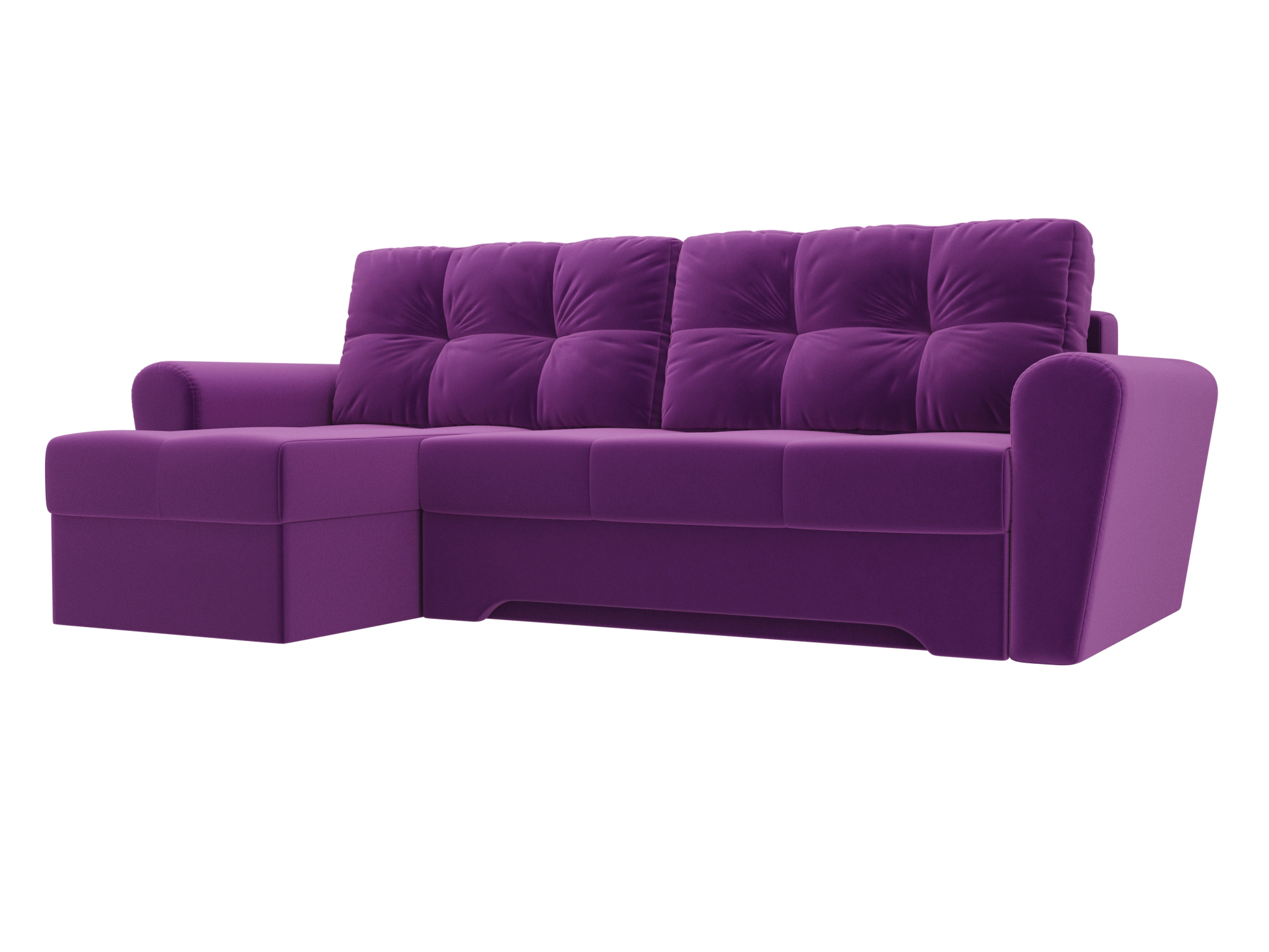 Угловой диван Амстердам левый угол (Фиолетовый)