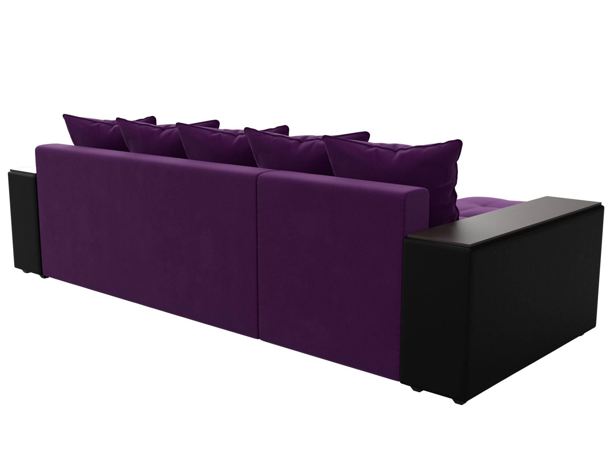Угловой диван Дубай левый угол (Фиолетовый\Черный)