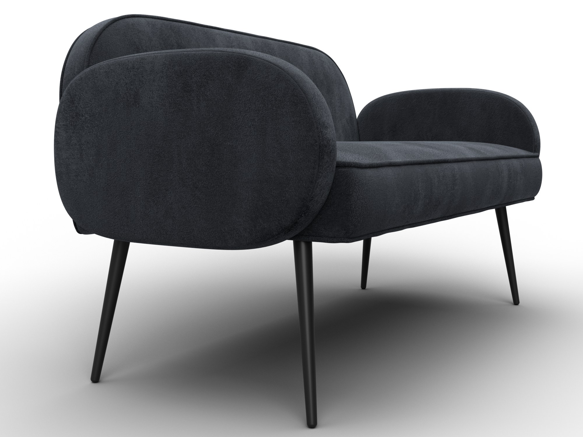 Диван прямой Лига-086 ( TOWER 11 темно-серый )