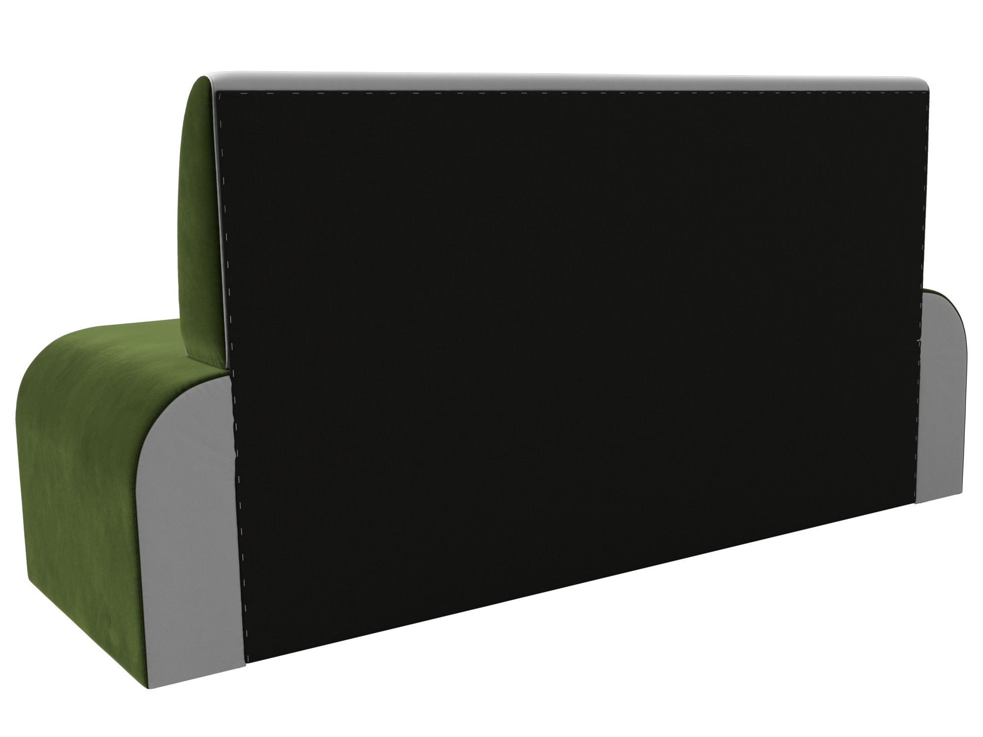 Кухонный прямой диван Кармен (Зеленый\Белый)