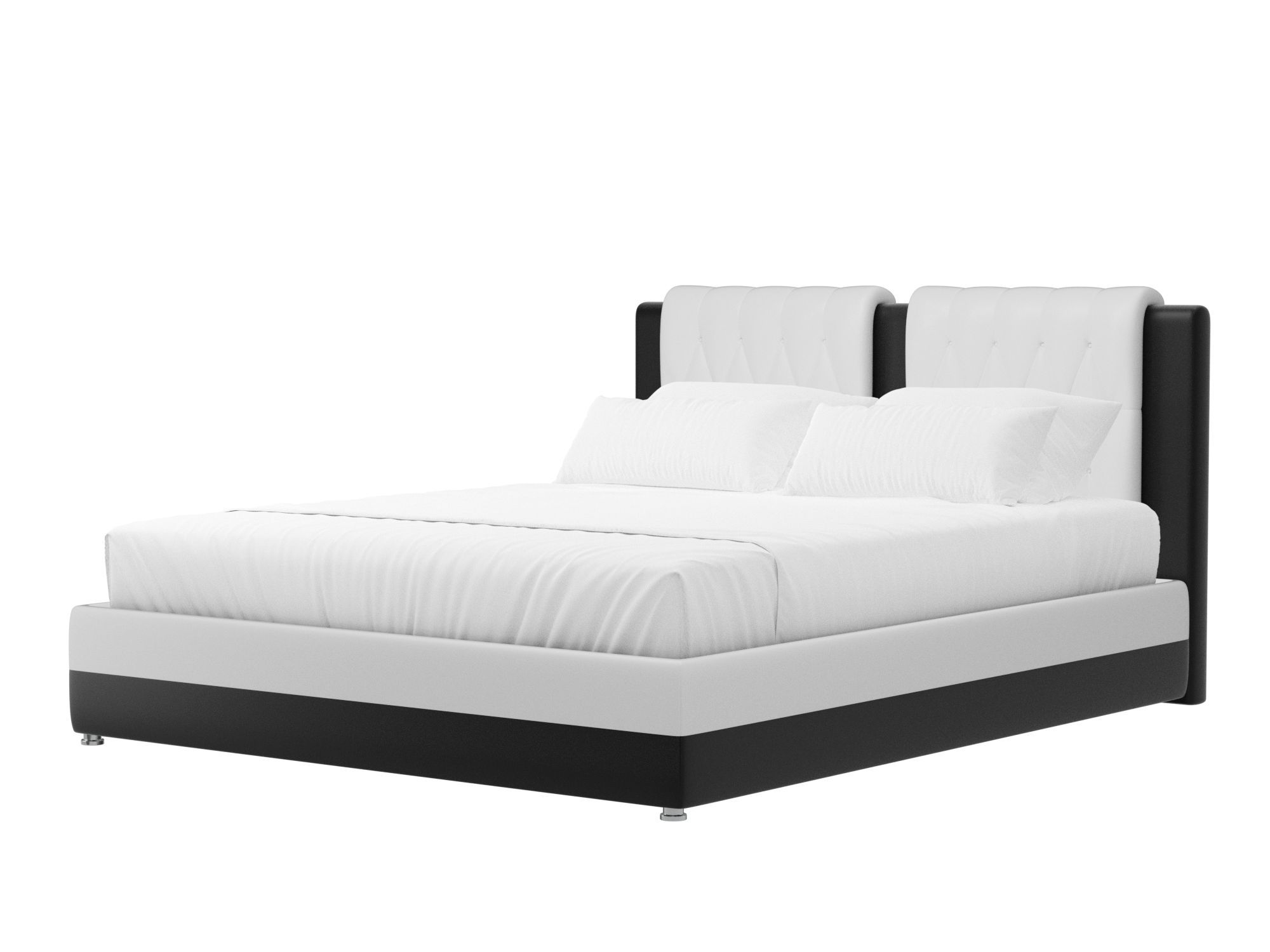 Интерьерная кровать Камилла (Белый\Черный)