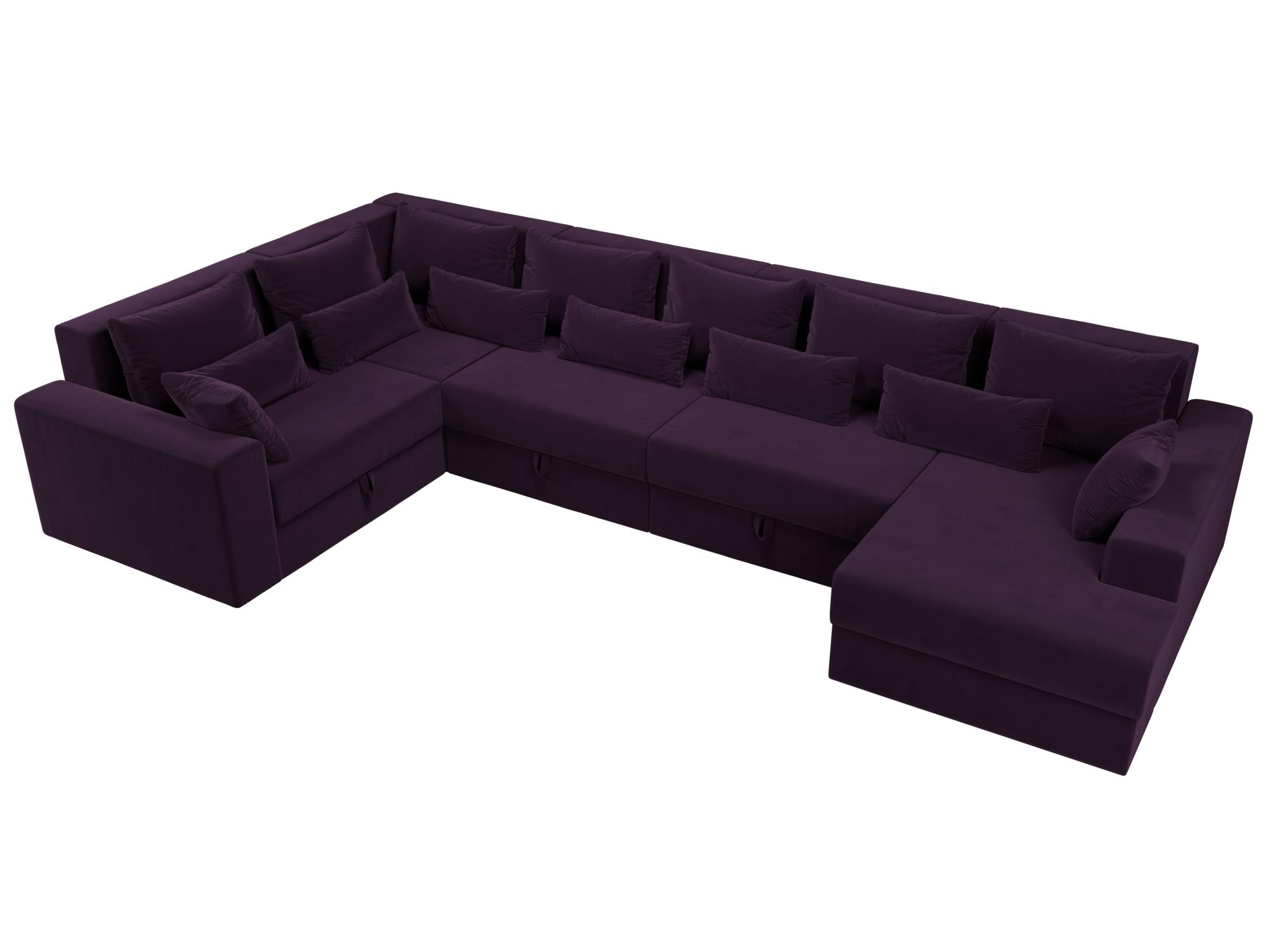 П-образный диван Майами правый угол (Фиолетовый)