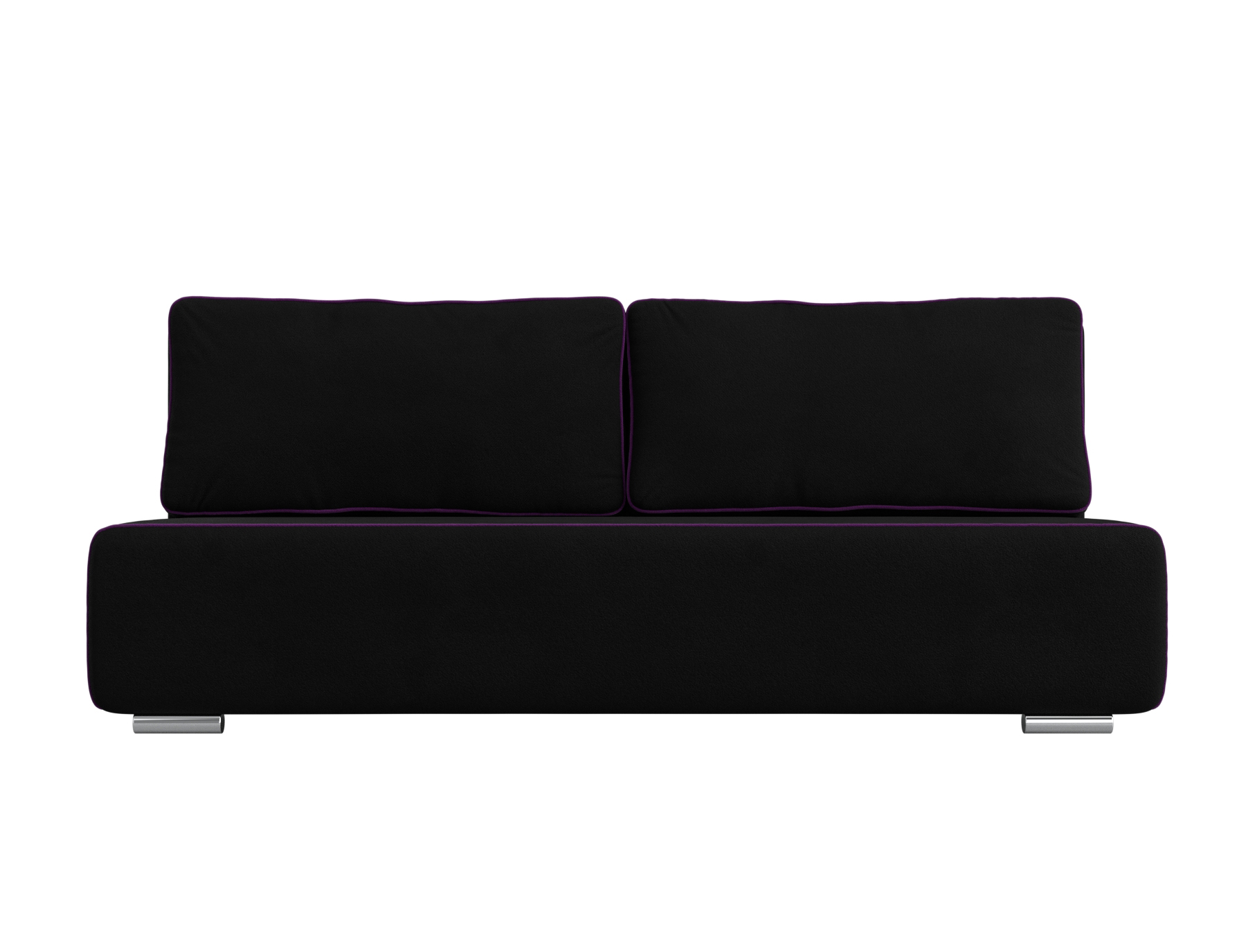 Прямой диван Уно (Черный\Фиолетовый)