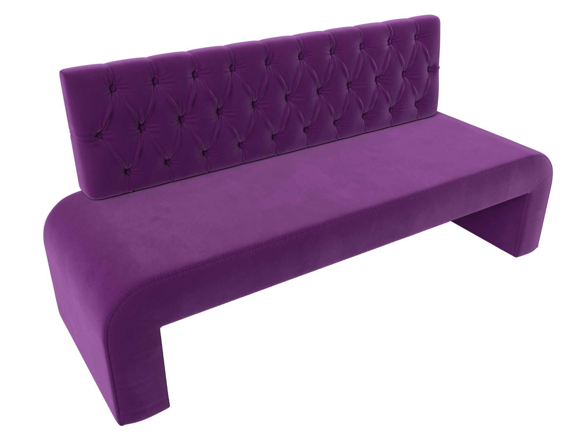 Кухонный прямой диван Кармен Люкс (Фиолетовый)