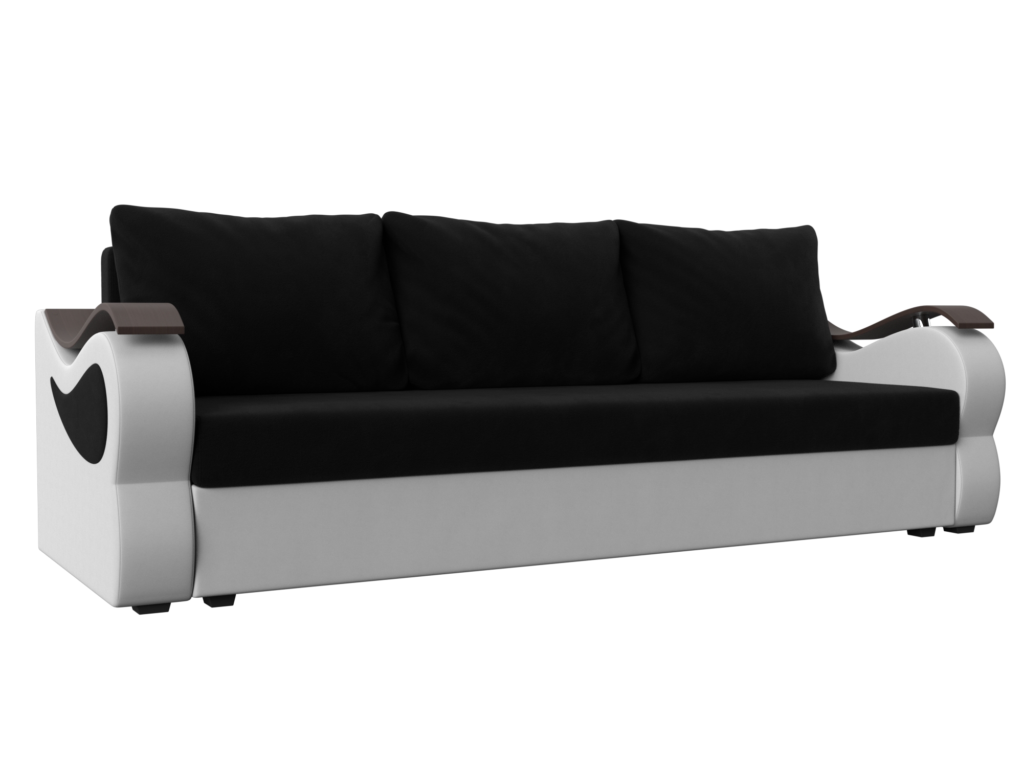 Прямой диван Меркурий Лайт (Черный\Белый)