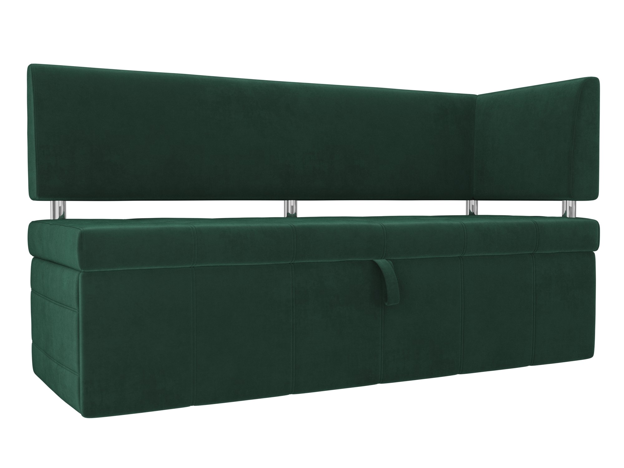 Кухонный прямой диван Стоун с углом (Зеленый)