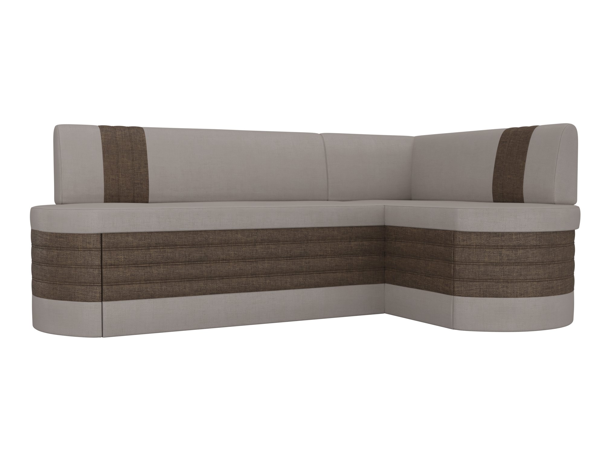 Кухонный угловой диван Токио правый угол (Бежевый\Коричневый)