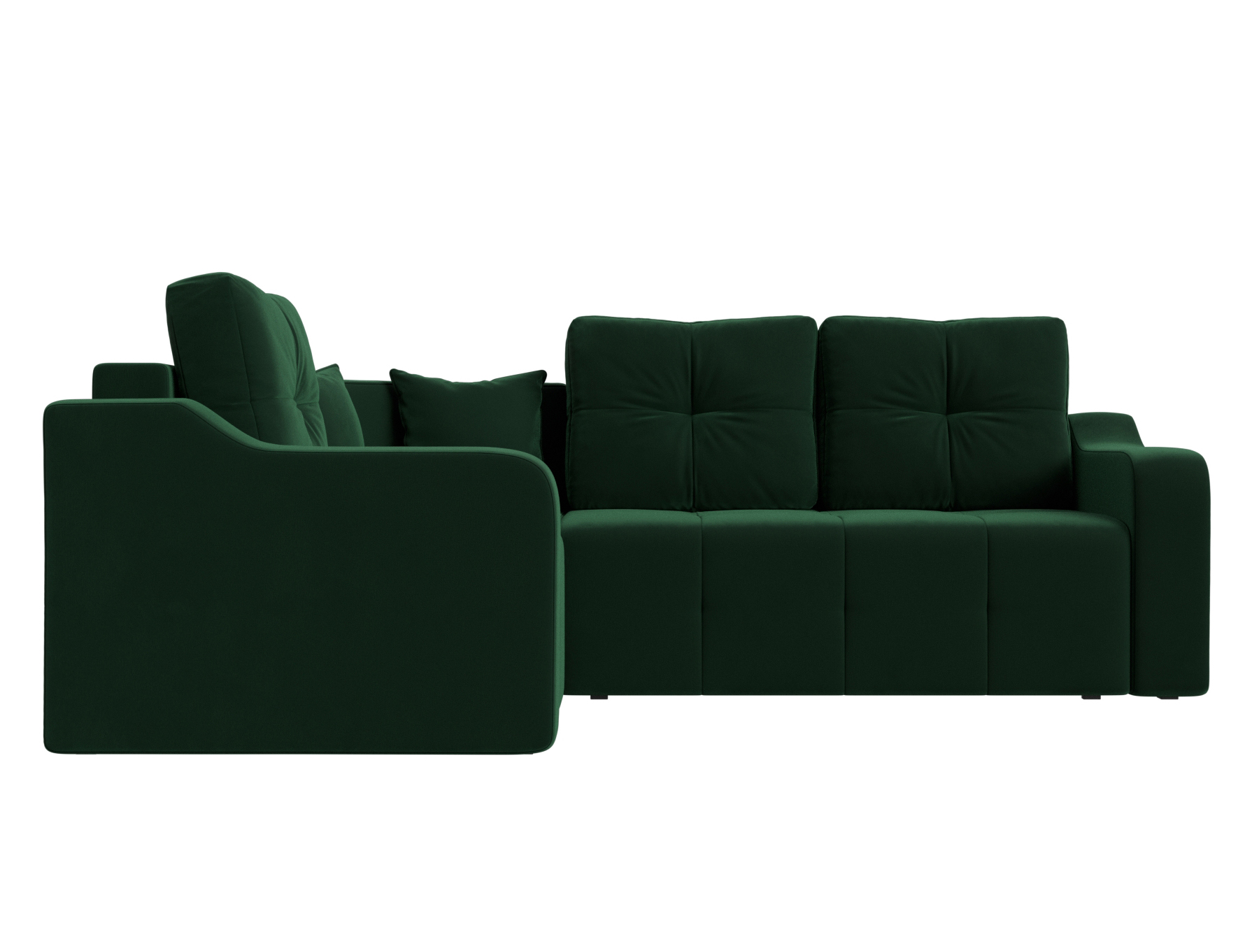 Угловой диван Кембридж левый угол (Зеленый)
