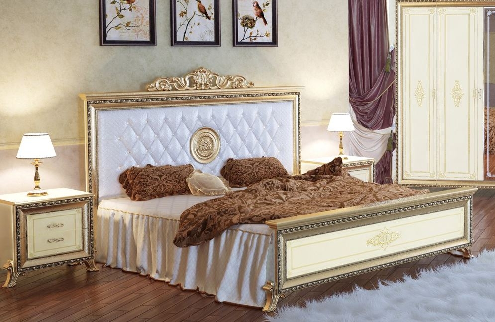 Кровать Версаль с короной (1800) мягкое изголовье