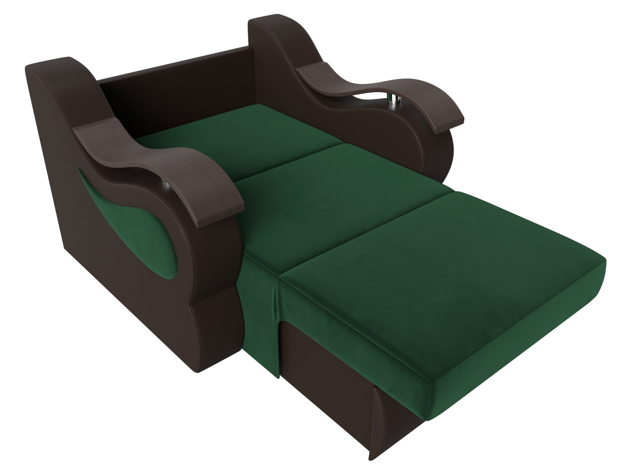 Кресло-кровать Меркурий 80 (Зеленый\Коричневый)