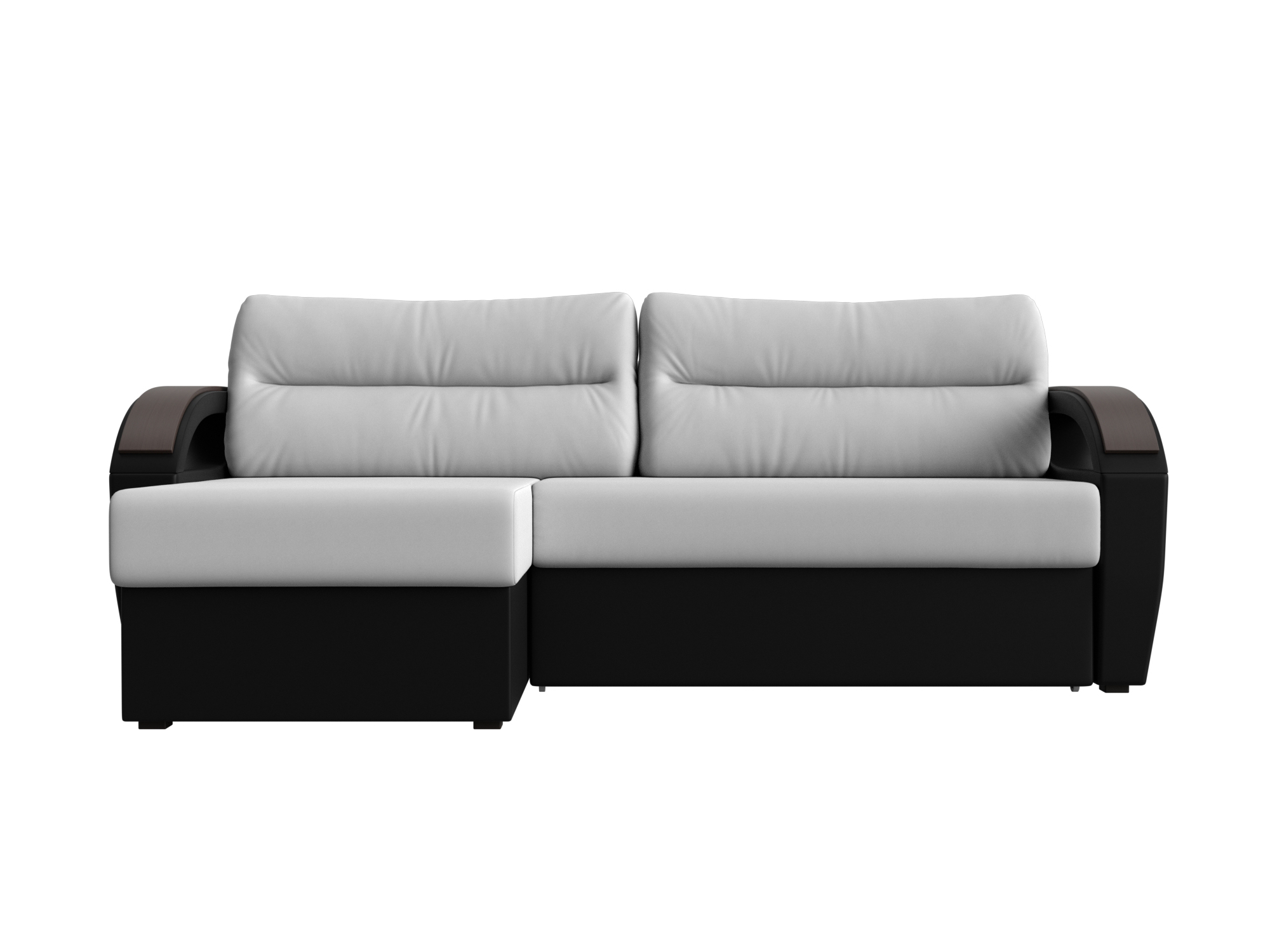 Угловой диван Форсайт левый угол (Белый\Черный)