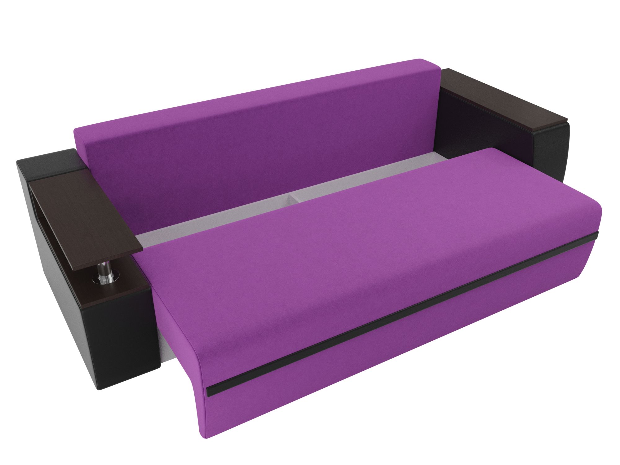 Прямой диван Ричмонд (Фиолетовый\Черный\Черный)