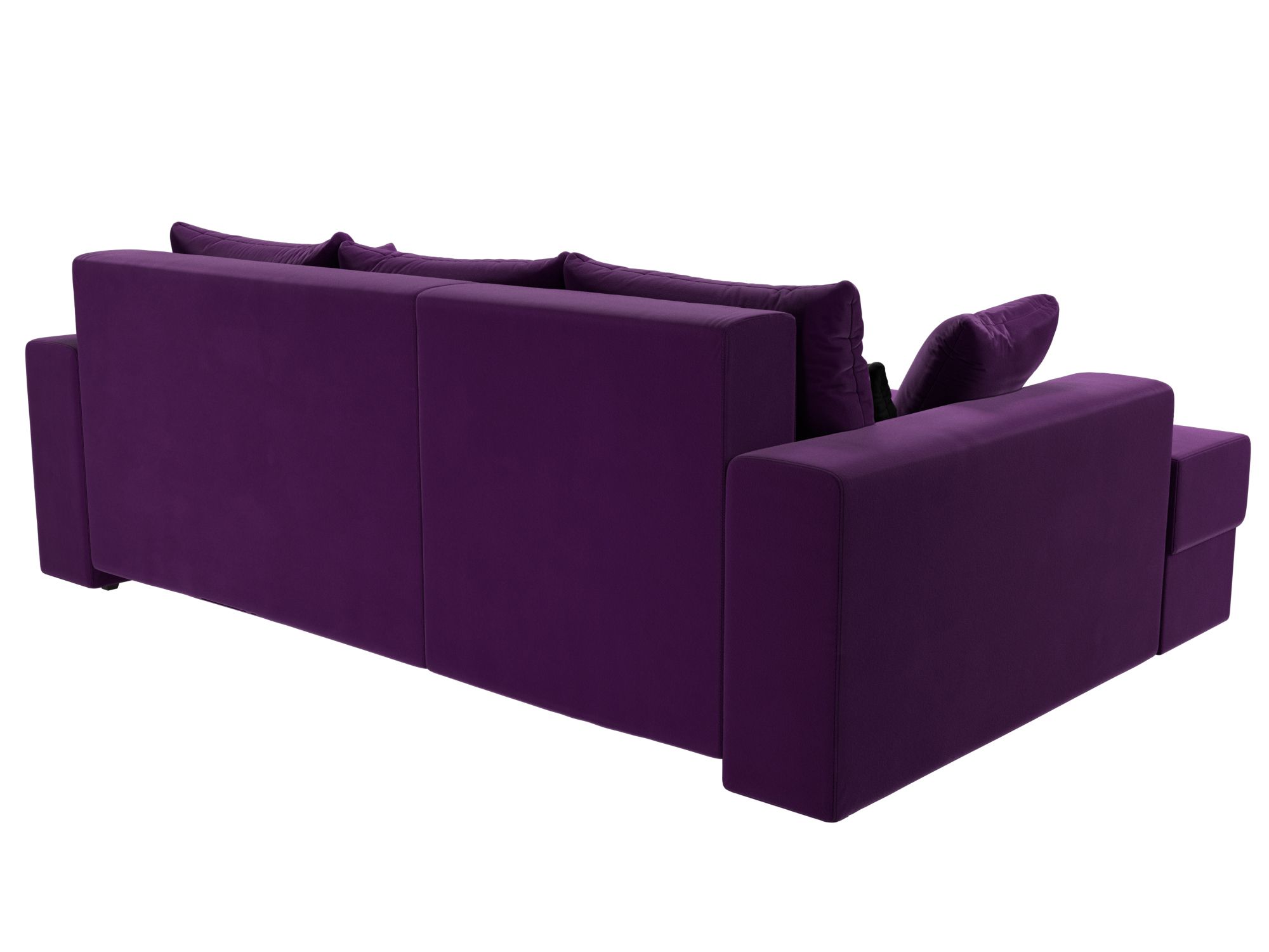 Угловой диван Майами левый угол (Фиолетовый\Фиолетовый\Черный)