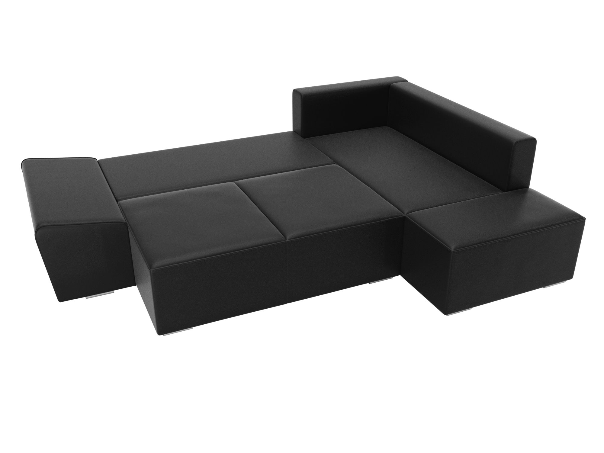 Угловой диван Хьюго правый угол (Черный)