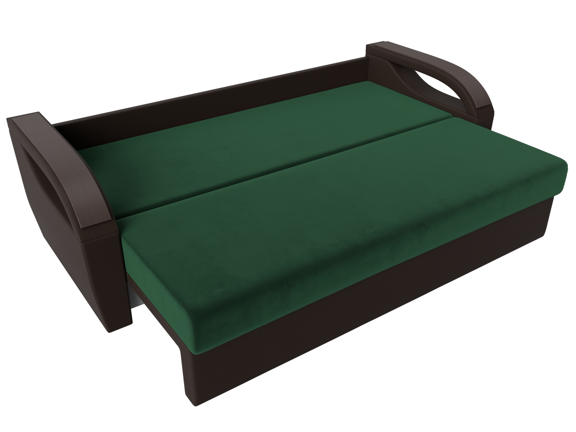 Прямой диван Форсайт (Зеленый\Коричневый)