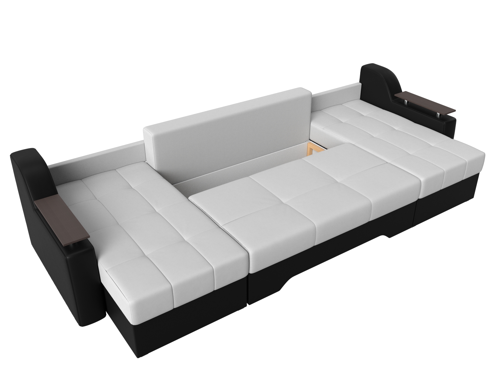 П-образный диван Сенатор (Белый\Черный)