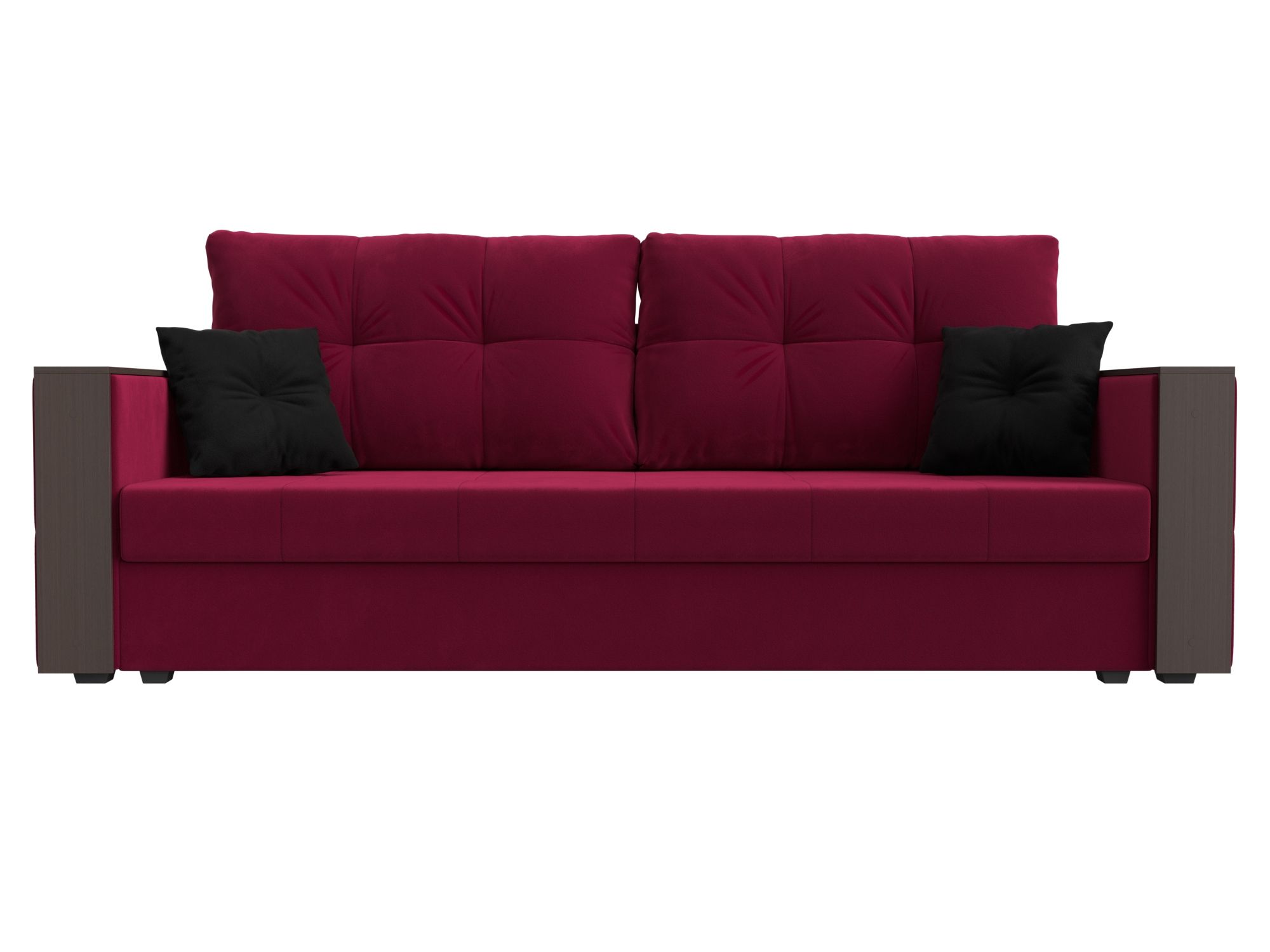 Прямой диван Валенсия С (Бордовый)
