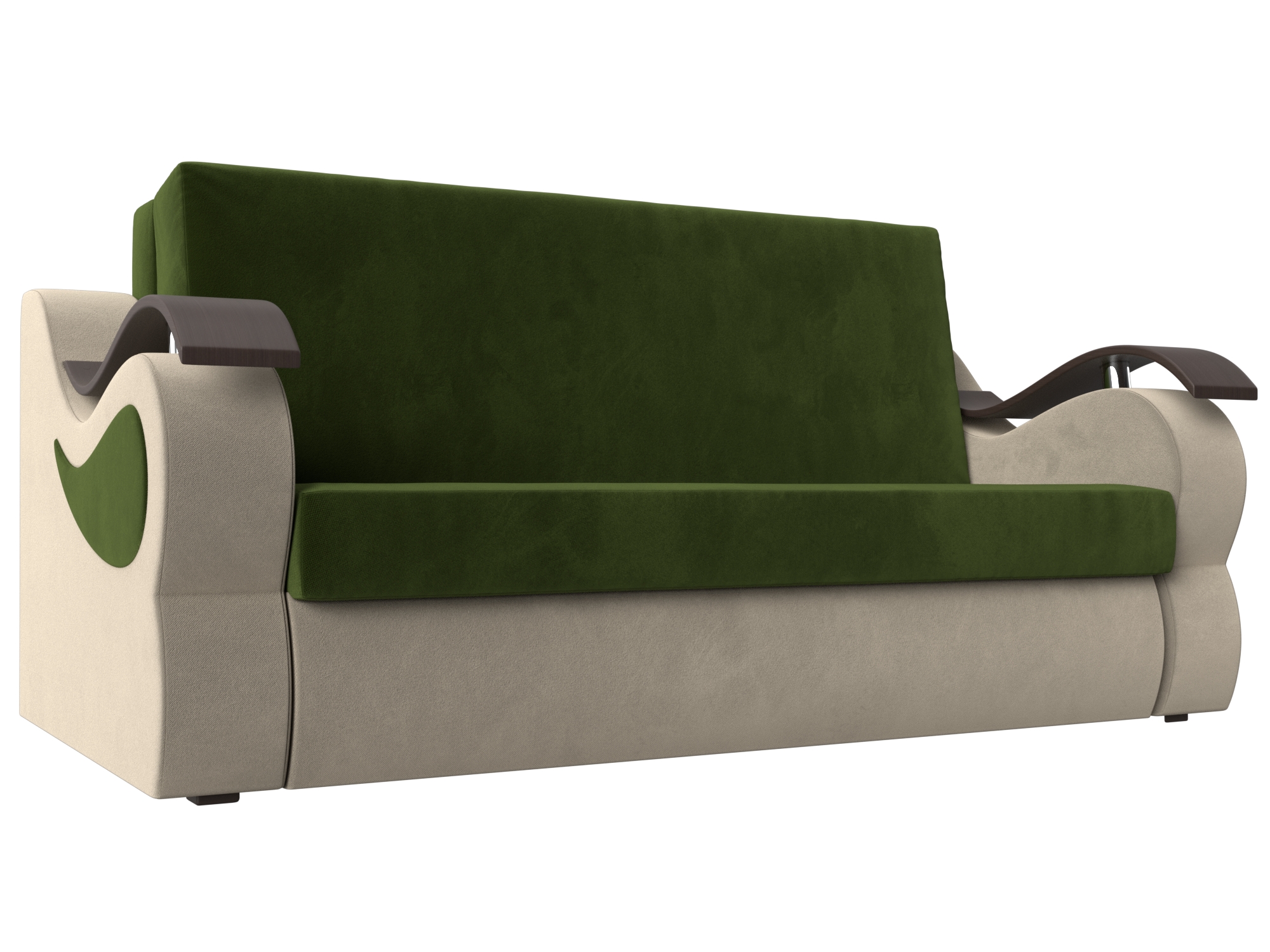 Прямой диван Меркурий 120 (Зеленый\Бежевый)