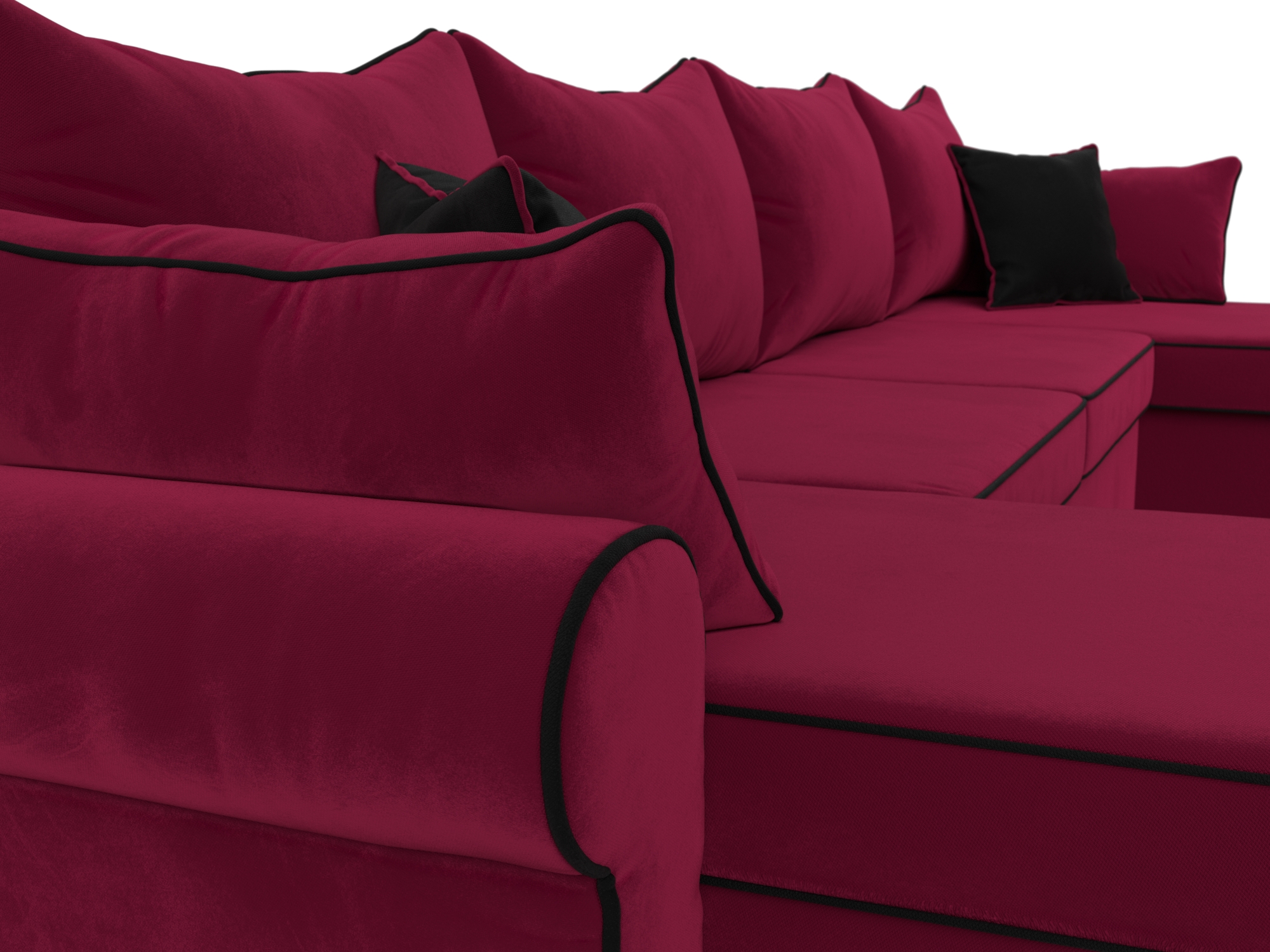 П-образный диван Элис (Бордовый)