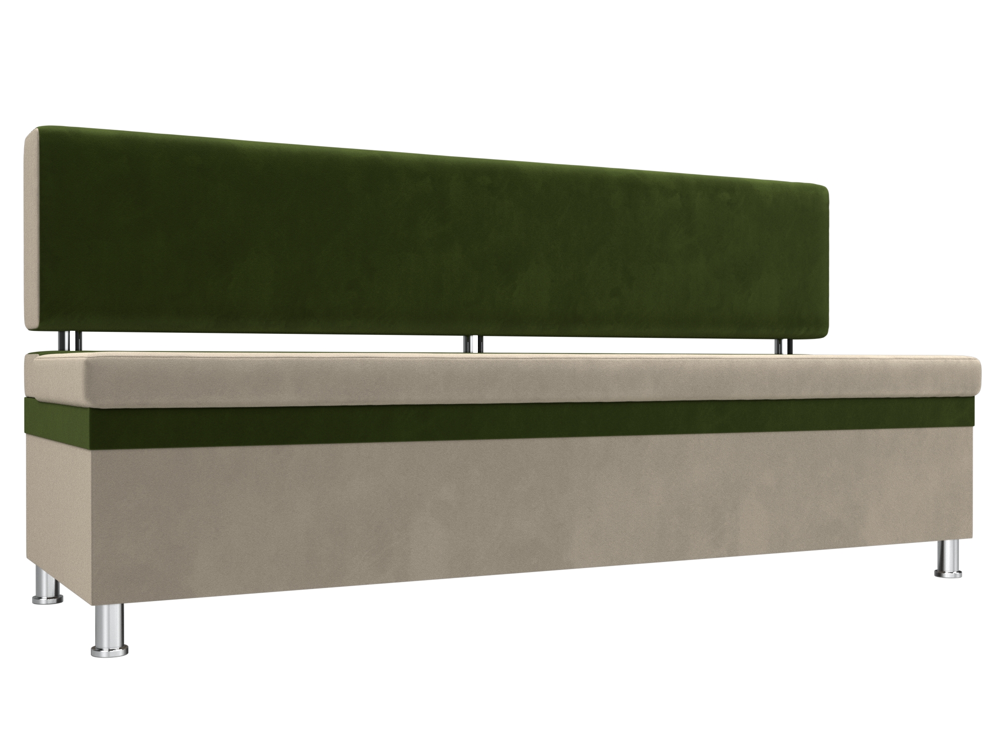Кухонный прямой диван Стайл (Бежевый\Зеленый)