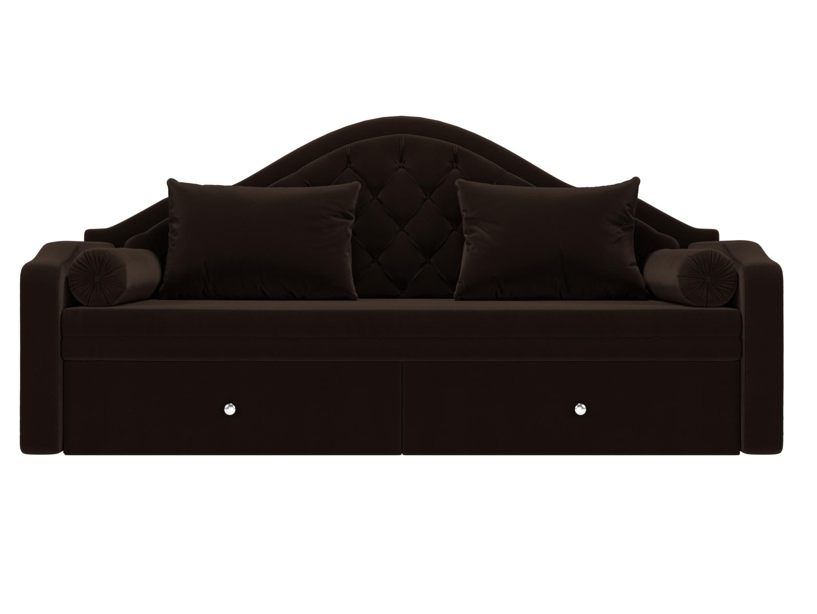 Прямой диван софа Сойер (Коричневый)