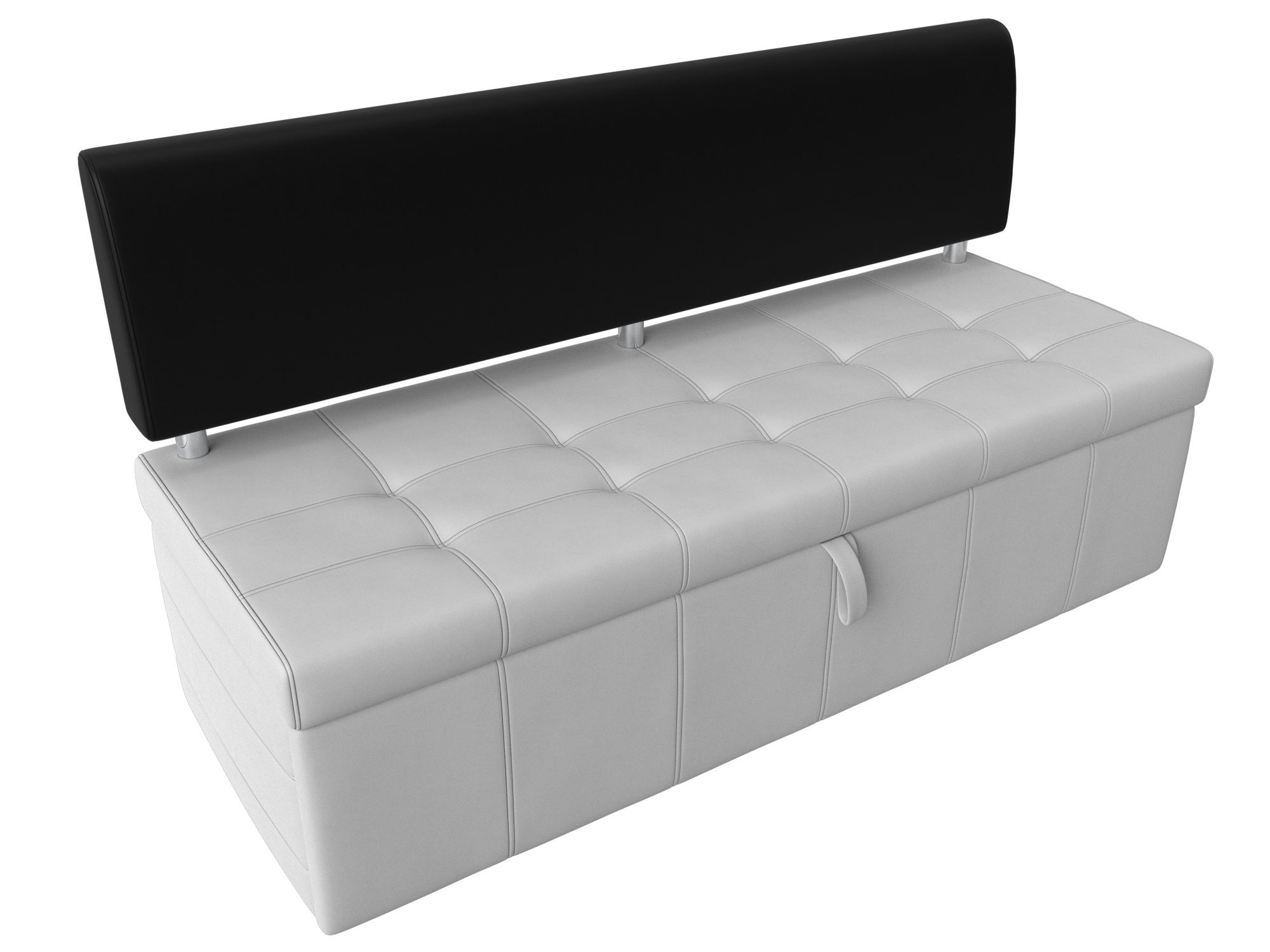 Кухонный прямой диван Стоун (Белый\Черный)