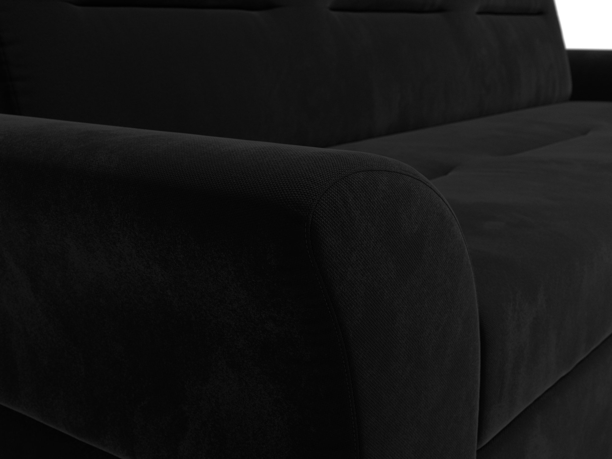 Прямой диван Клайд (Черный)