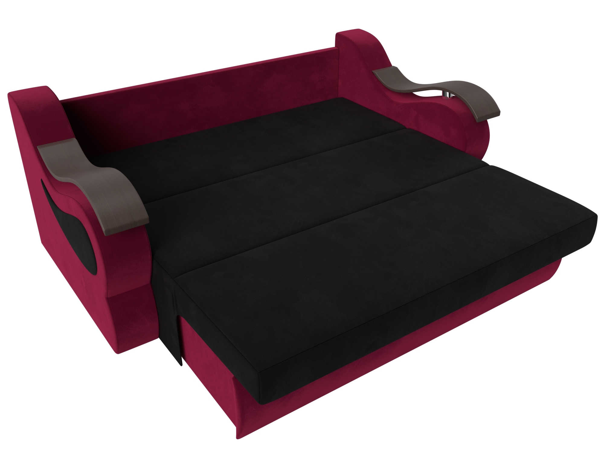 Прямой диван Меркурий 160 (Черный\Бордовый)