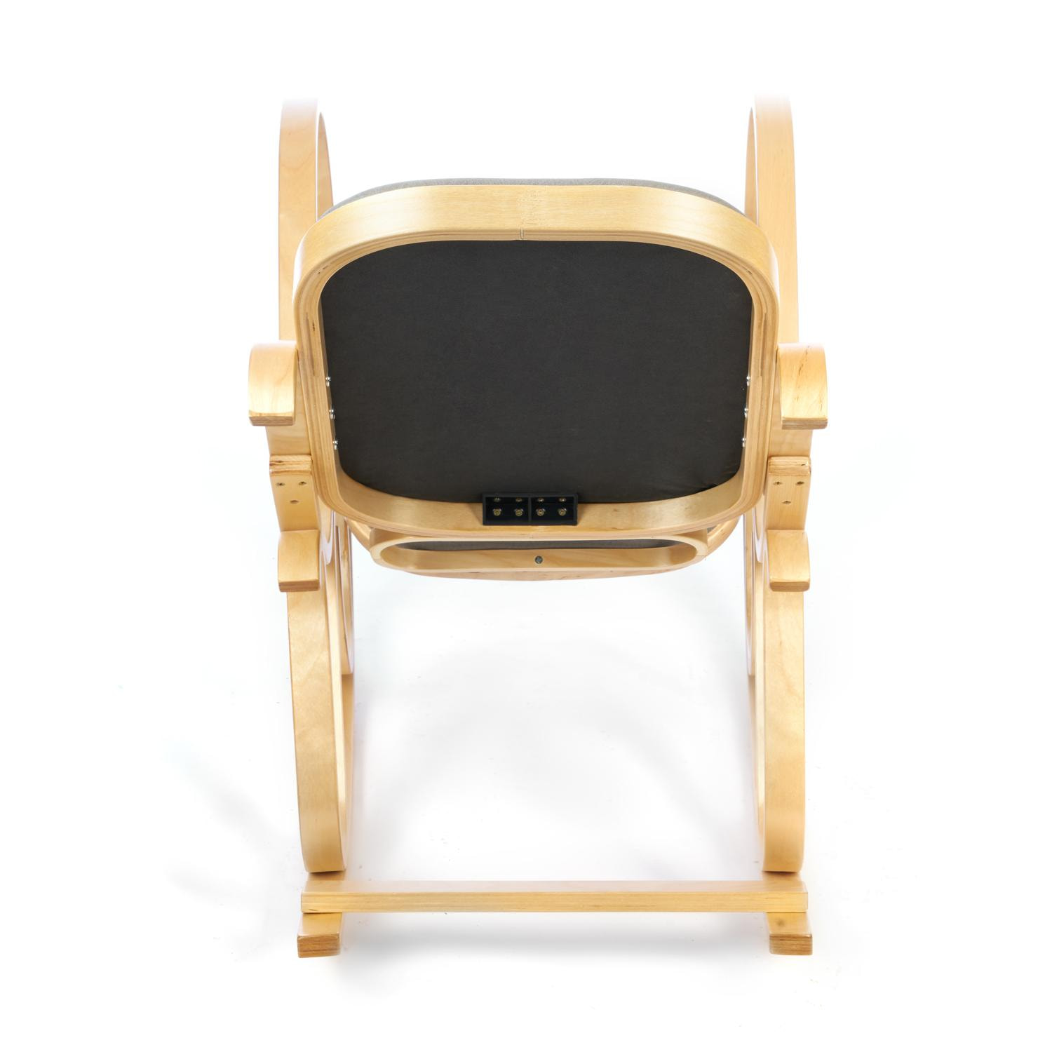 Кресло-качалка mod. AX3002-2 натуральный #1/ ткань светло-серая