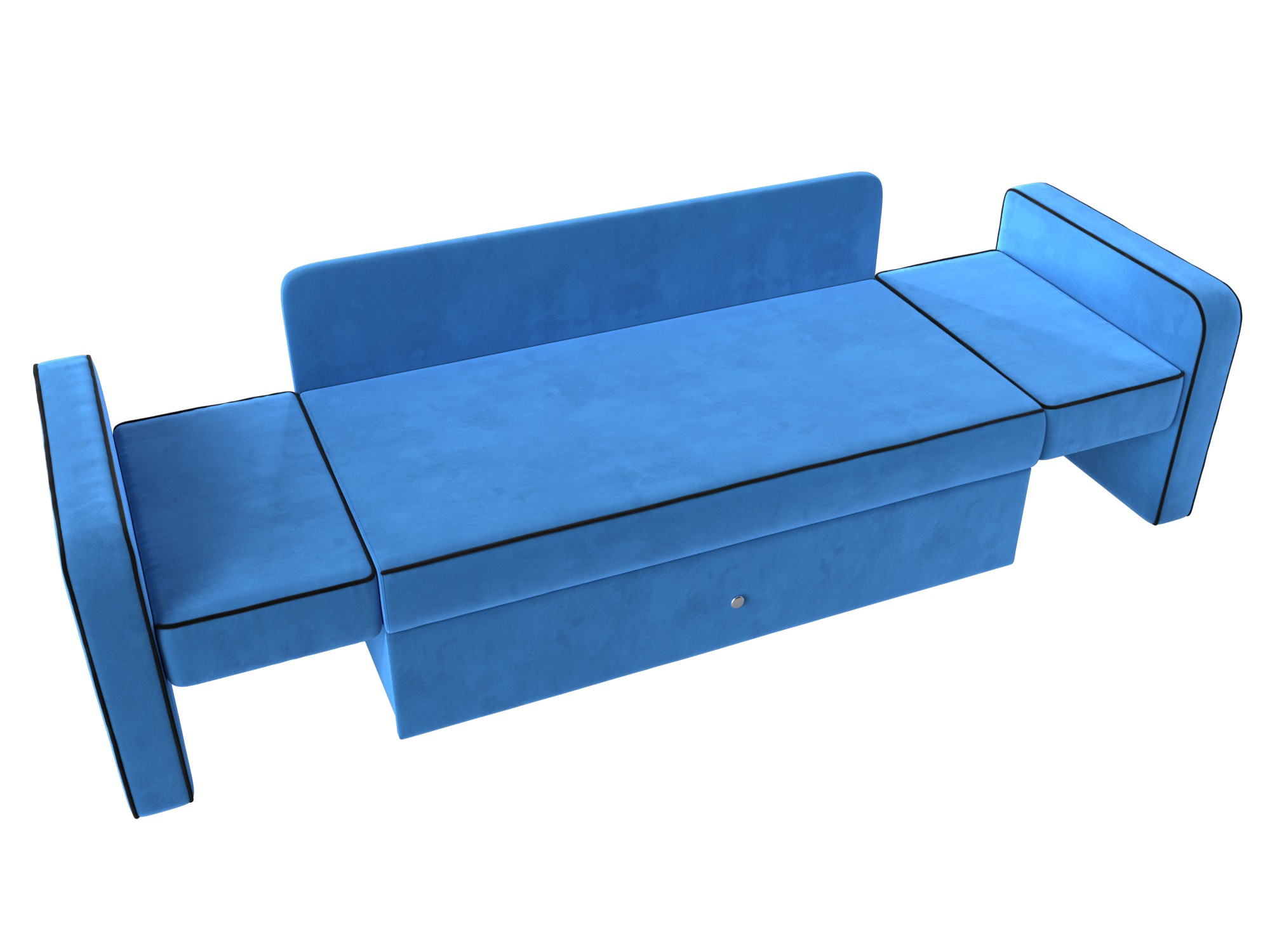 Детский диван трансформер Смарт (Голубой\Черный)