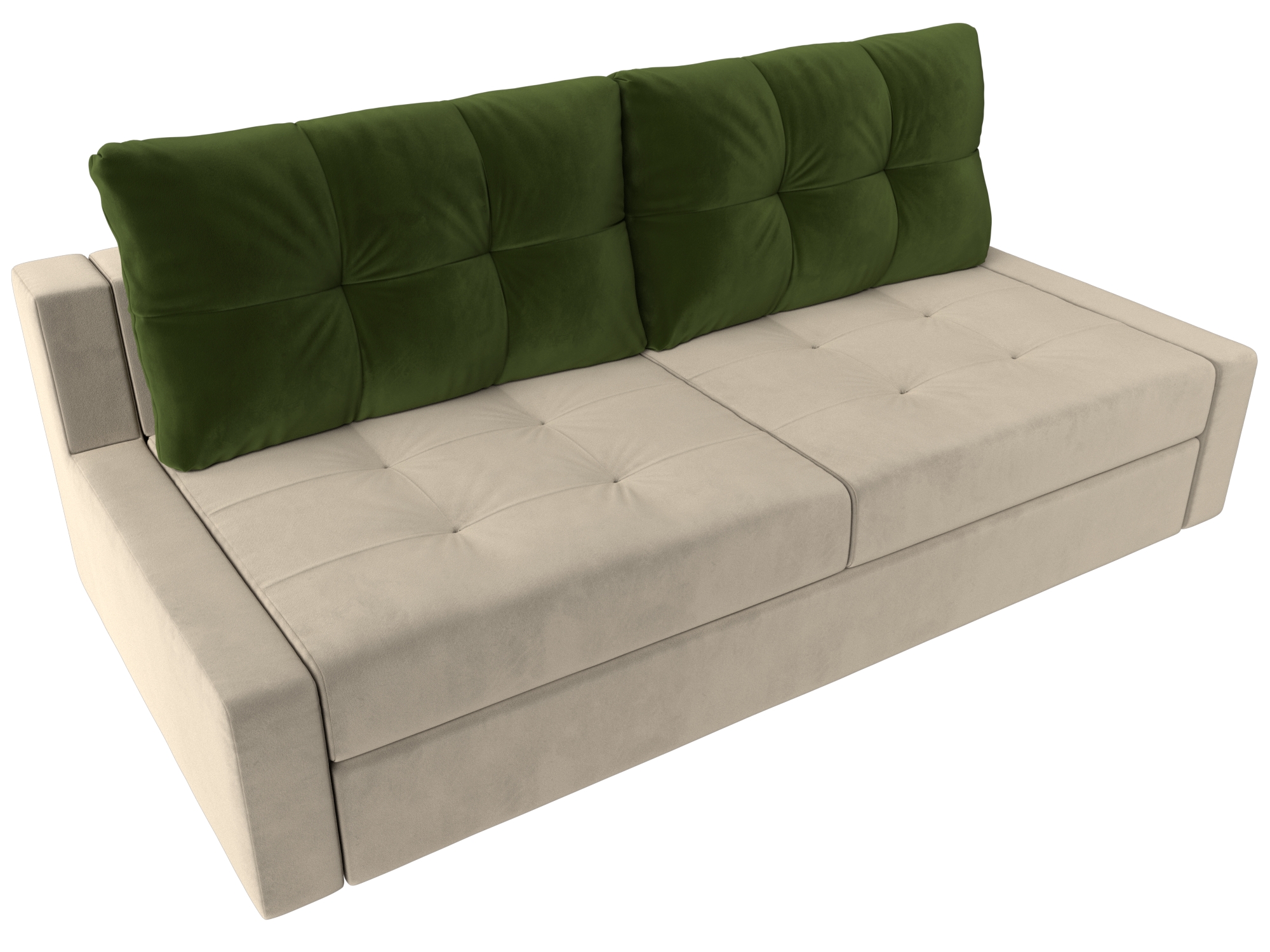 Прямой диван Мартин (Бежевый\Зеленый)