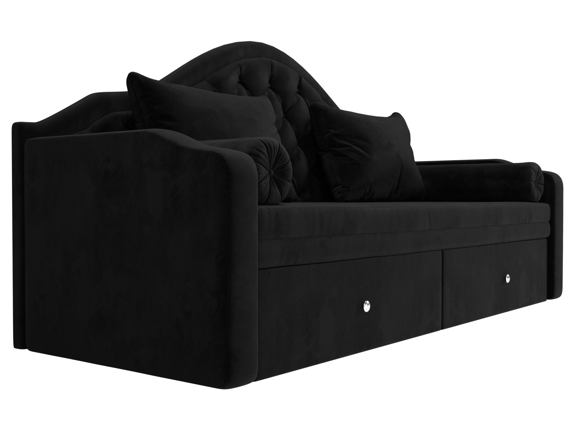 Прямой диван софа Сойер (Черный)
