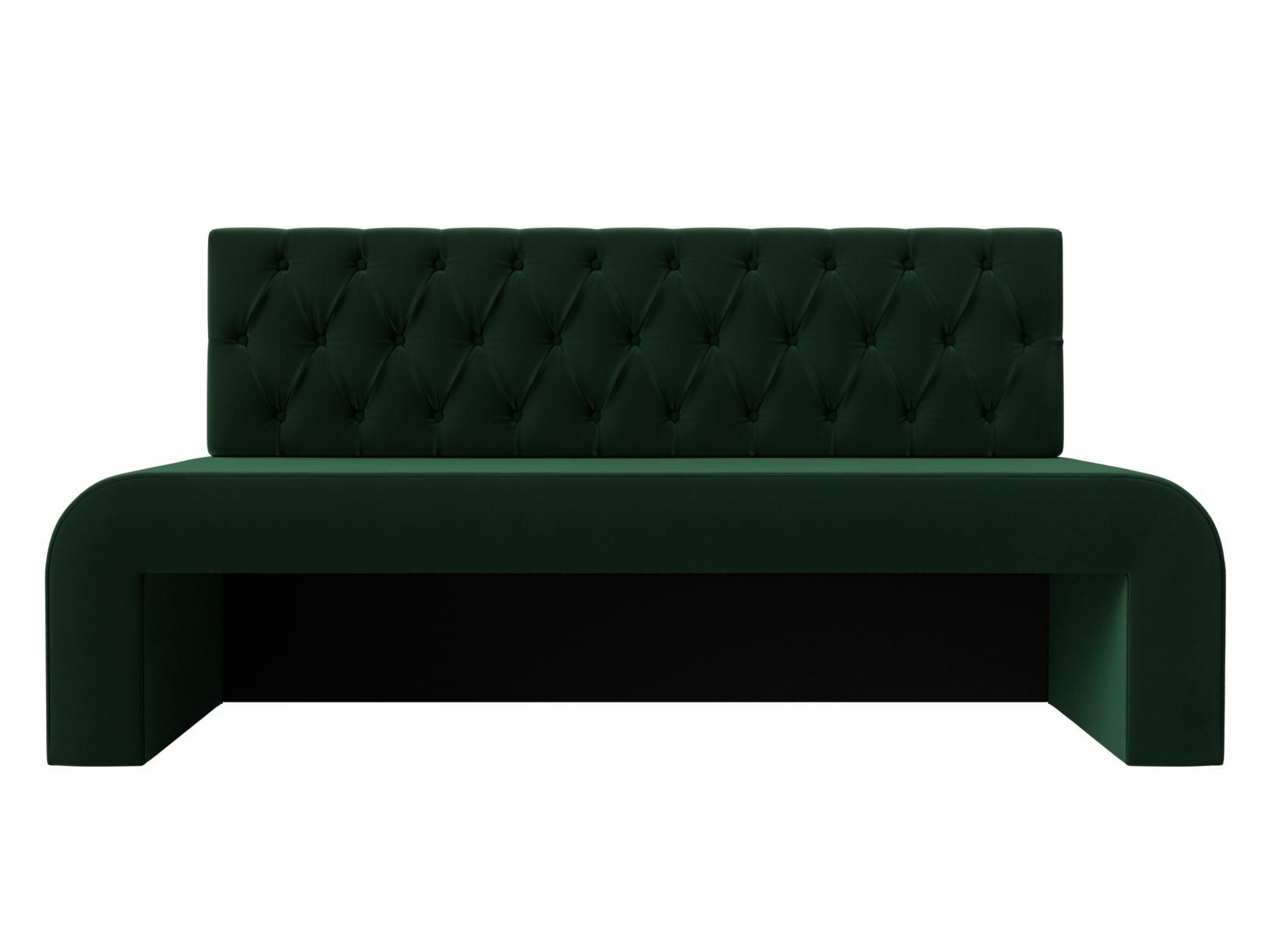 Кухонный прямой диван Кармен Люкс (Зеленый)