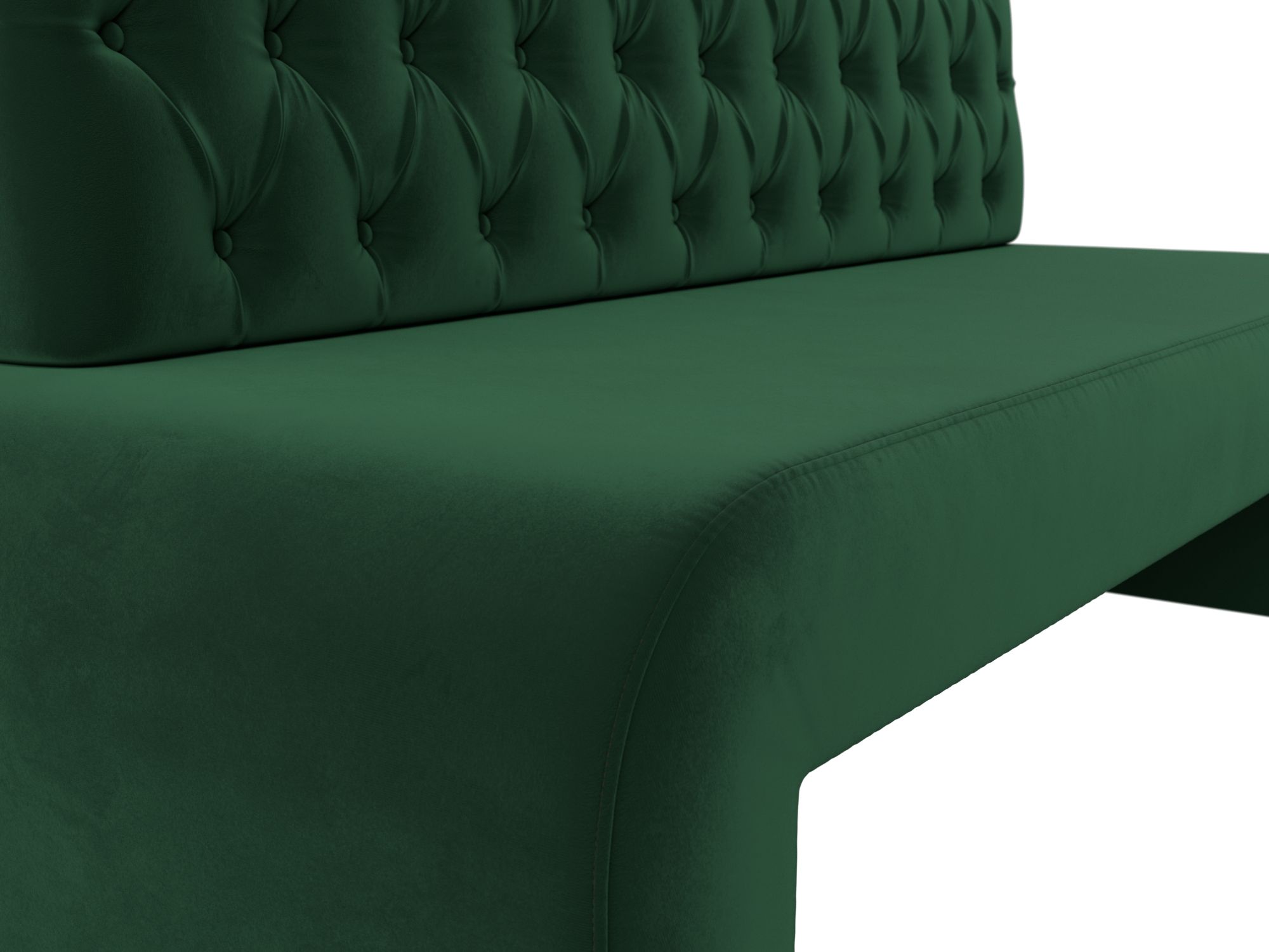 Кухонный прямой диван Кармен Люкс (Зеленый)