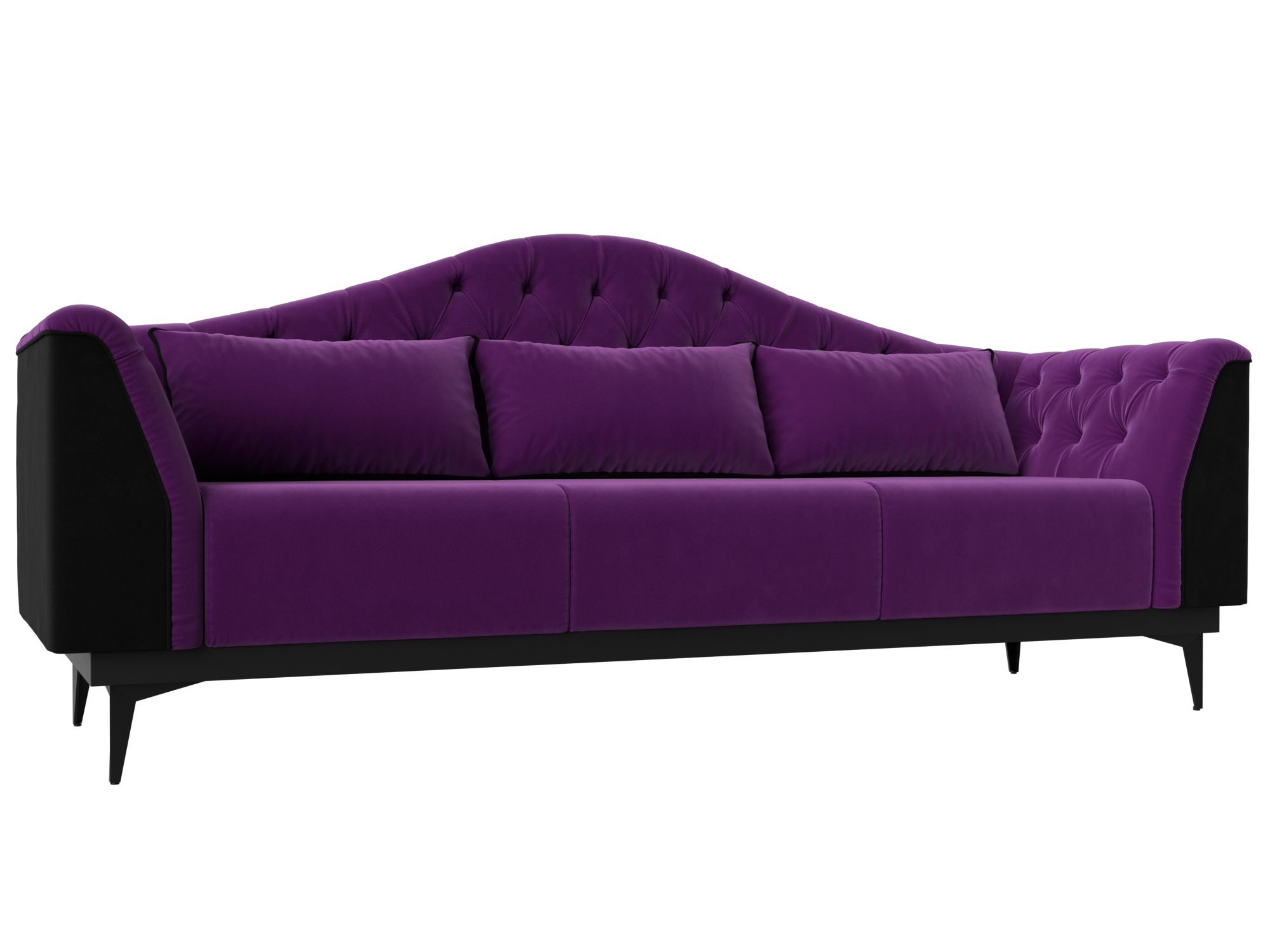 Прямой диван Флорида (Фиолетовый\Черный)