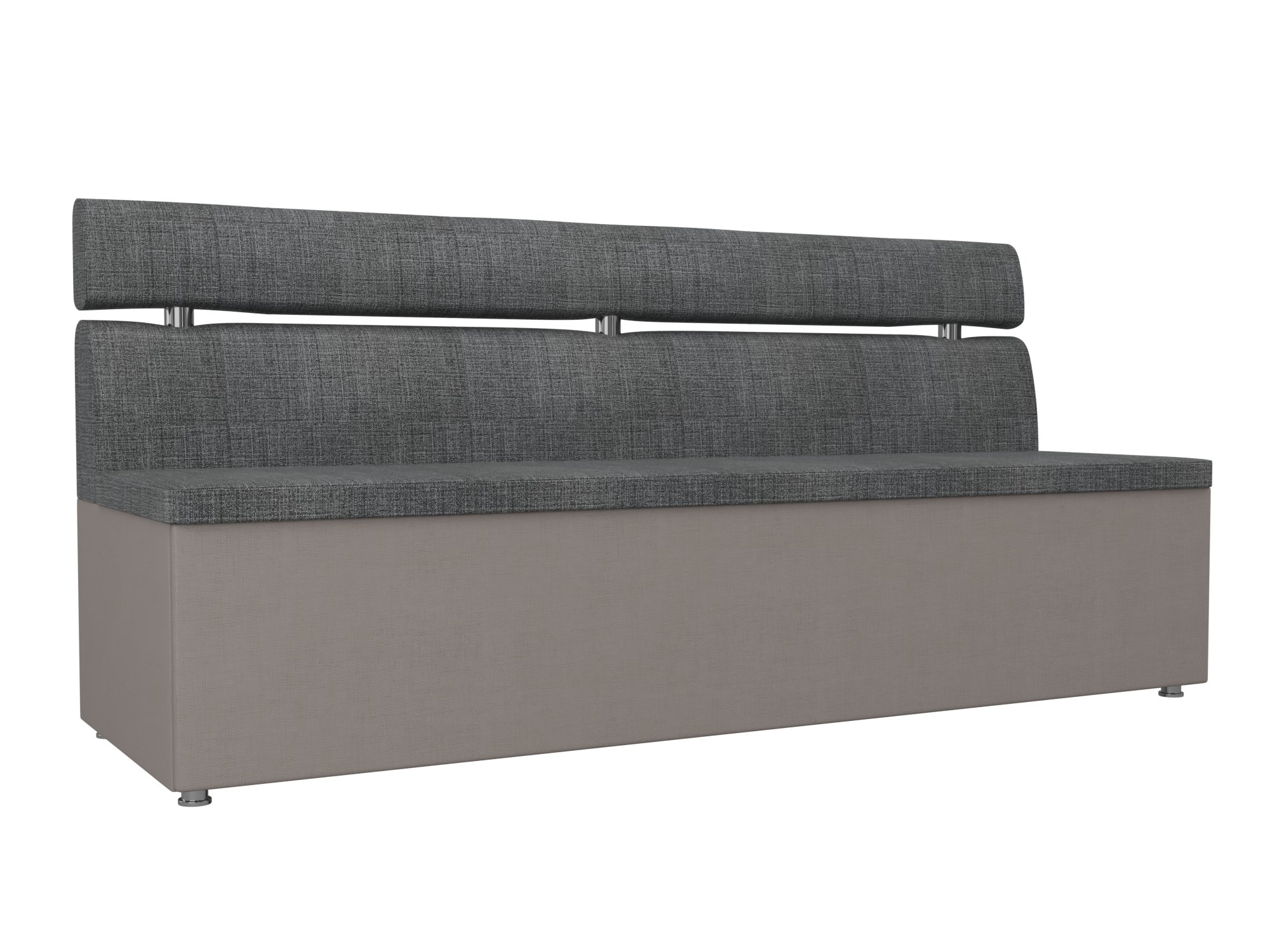 Кухонный прямой диван Классик (серый\бежевый)