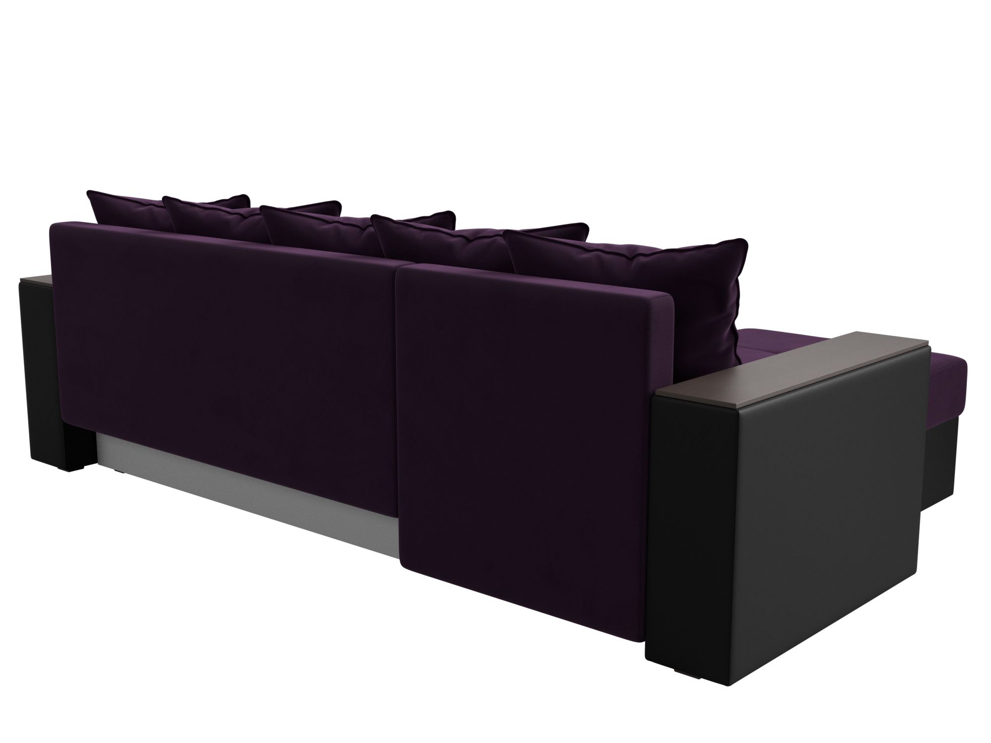 Угловой диван Дубай Лайт левый угол (Фиолетовый\Черный)