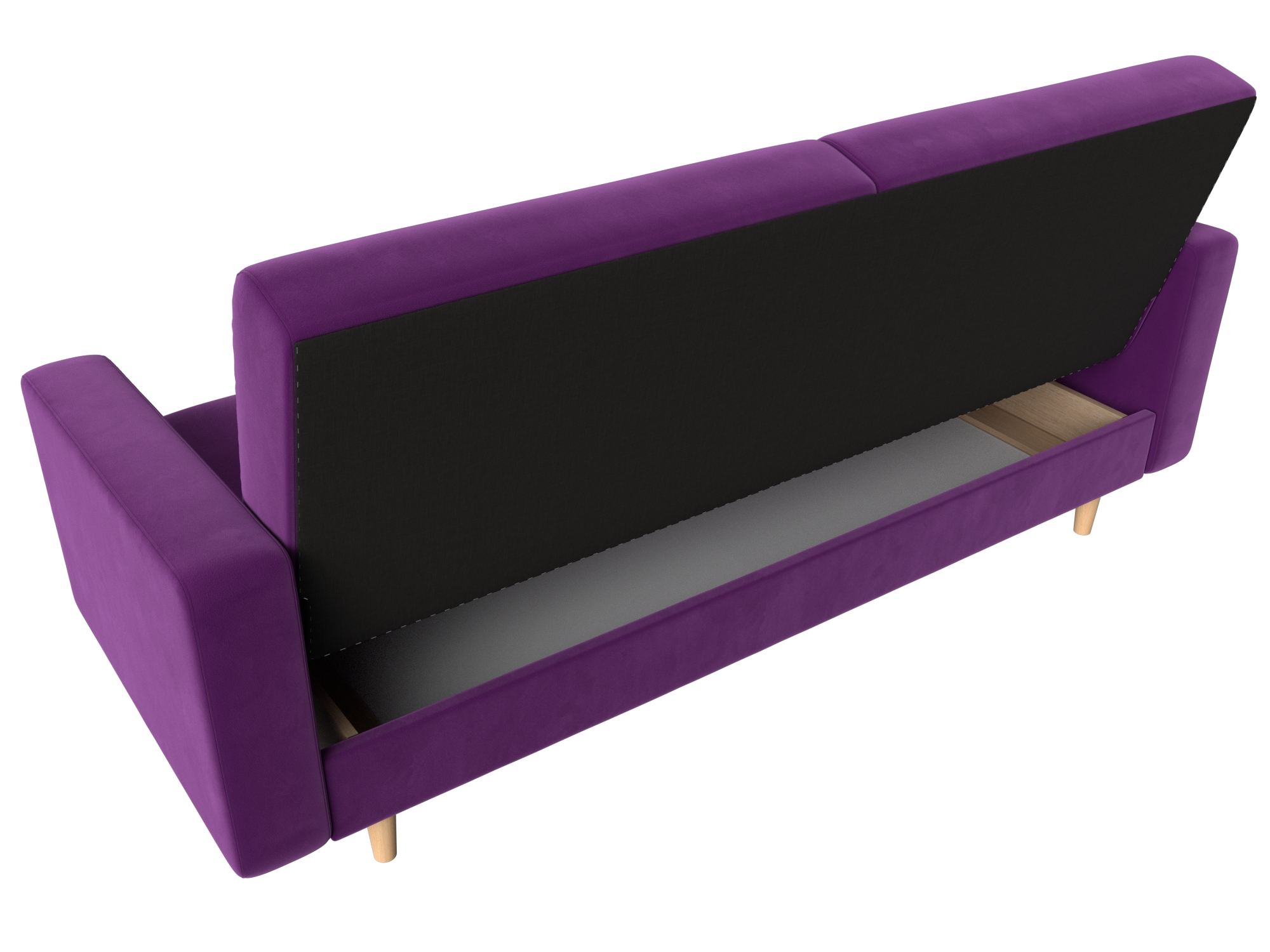 Прямой диван книжка Бонн (Фиолетовый)