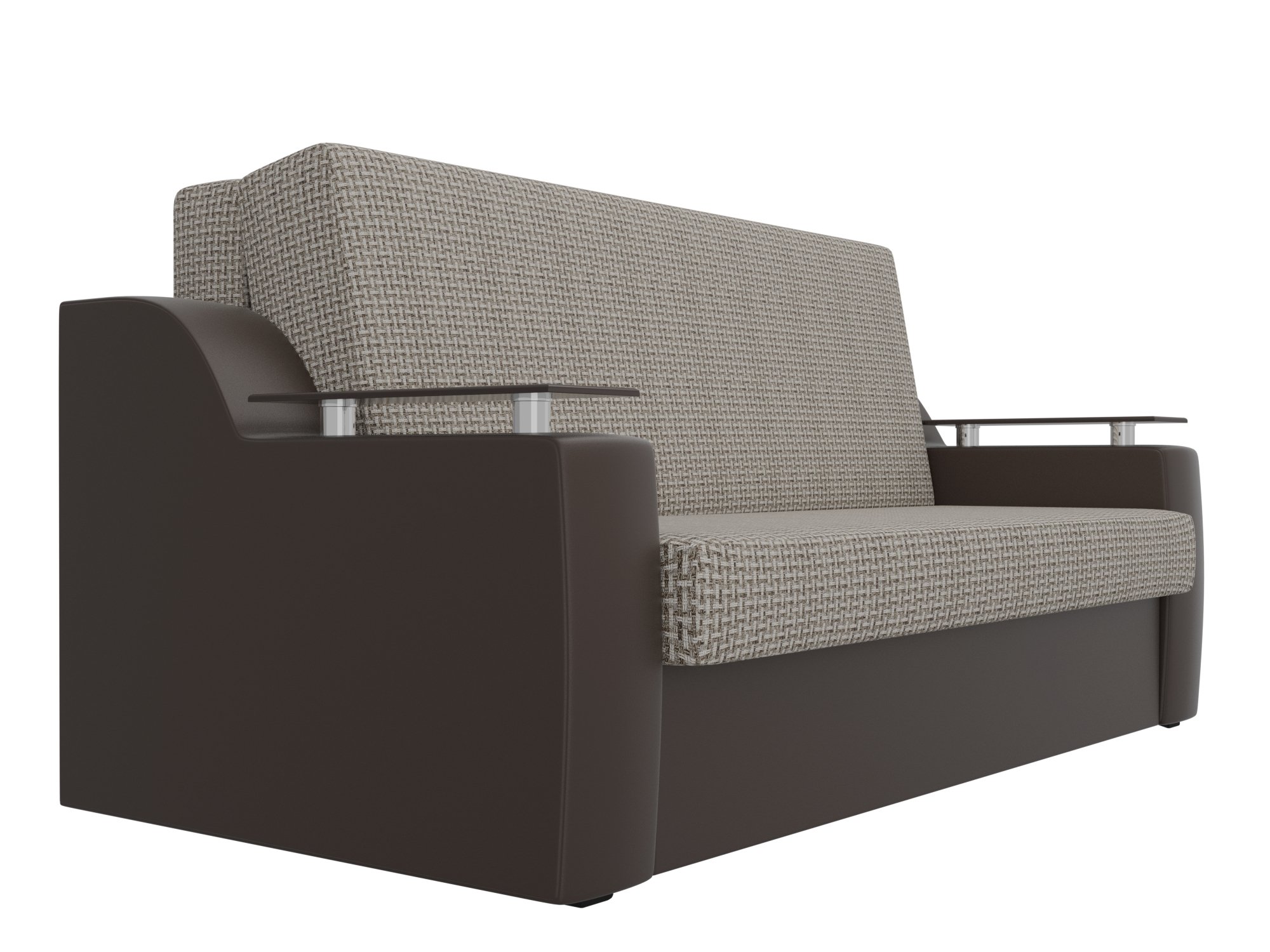 Прямой диван аккордеон Сенатор 140 (Корфу 02\коричневый)