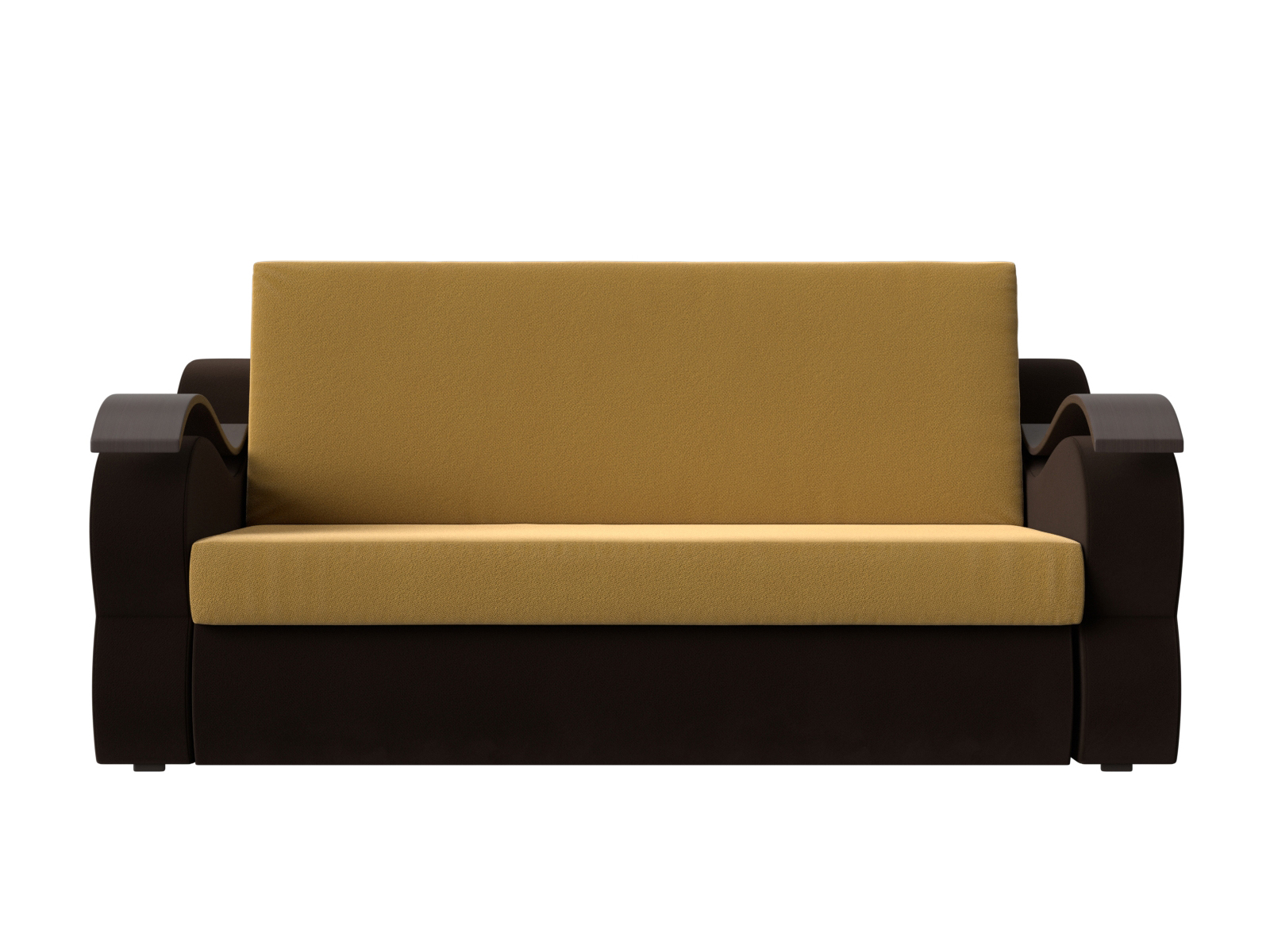 Прямой диван Меркурий 120 (Желтый\коричневый)