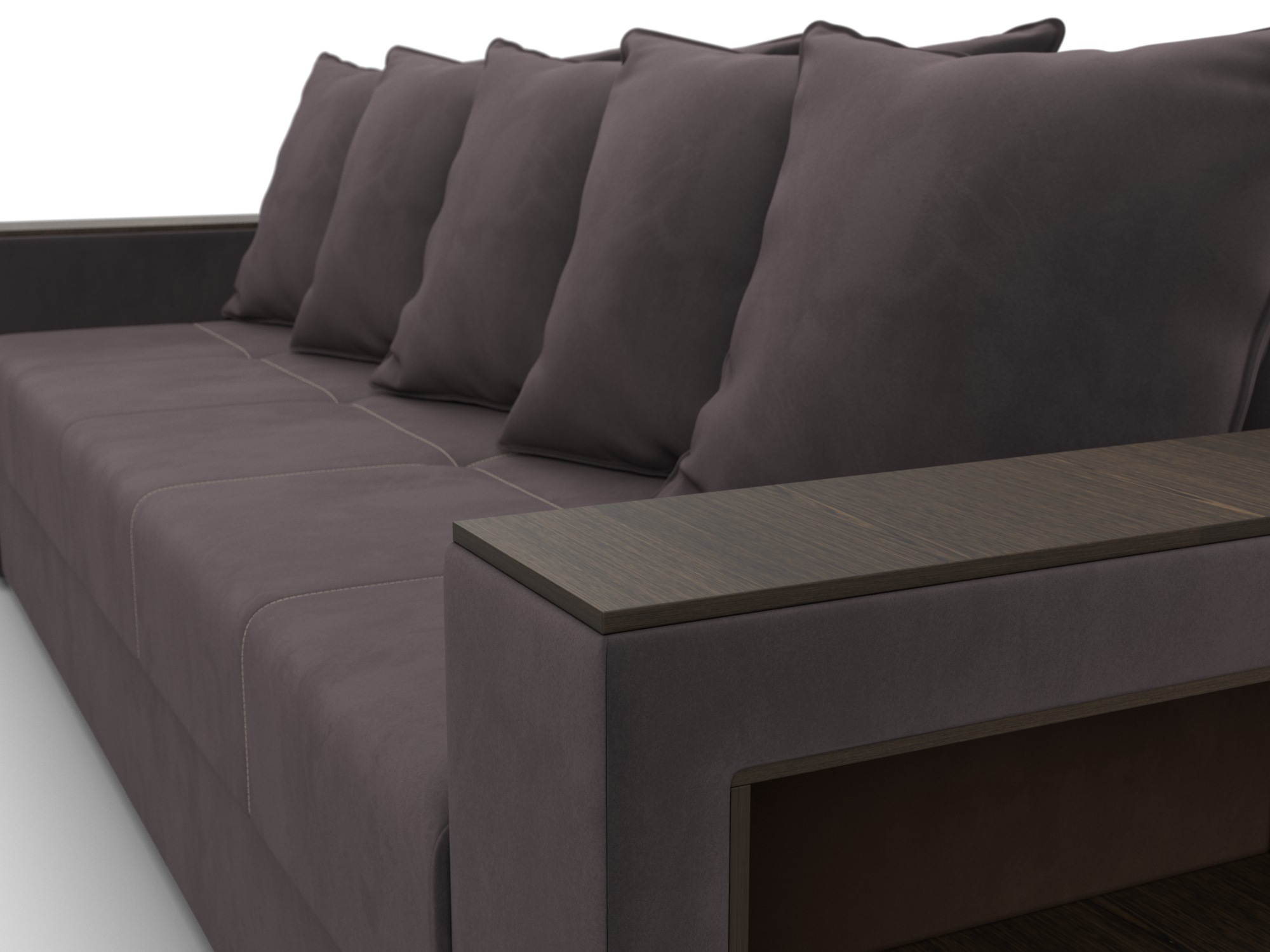 Диван прямой Дубай Лайт ( SEVEN 727 коричневый )