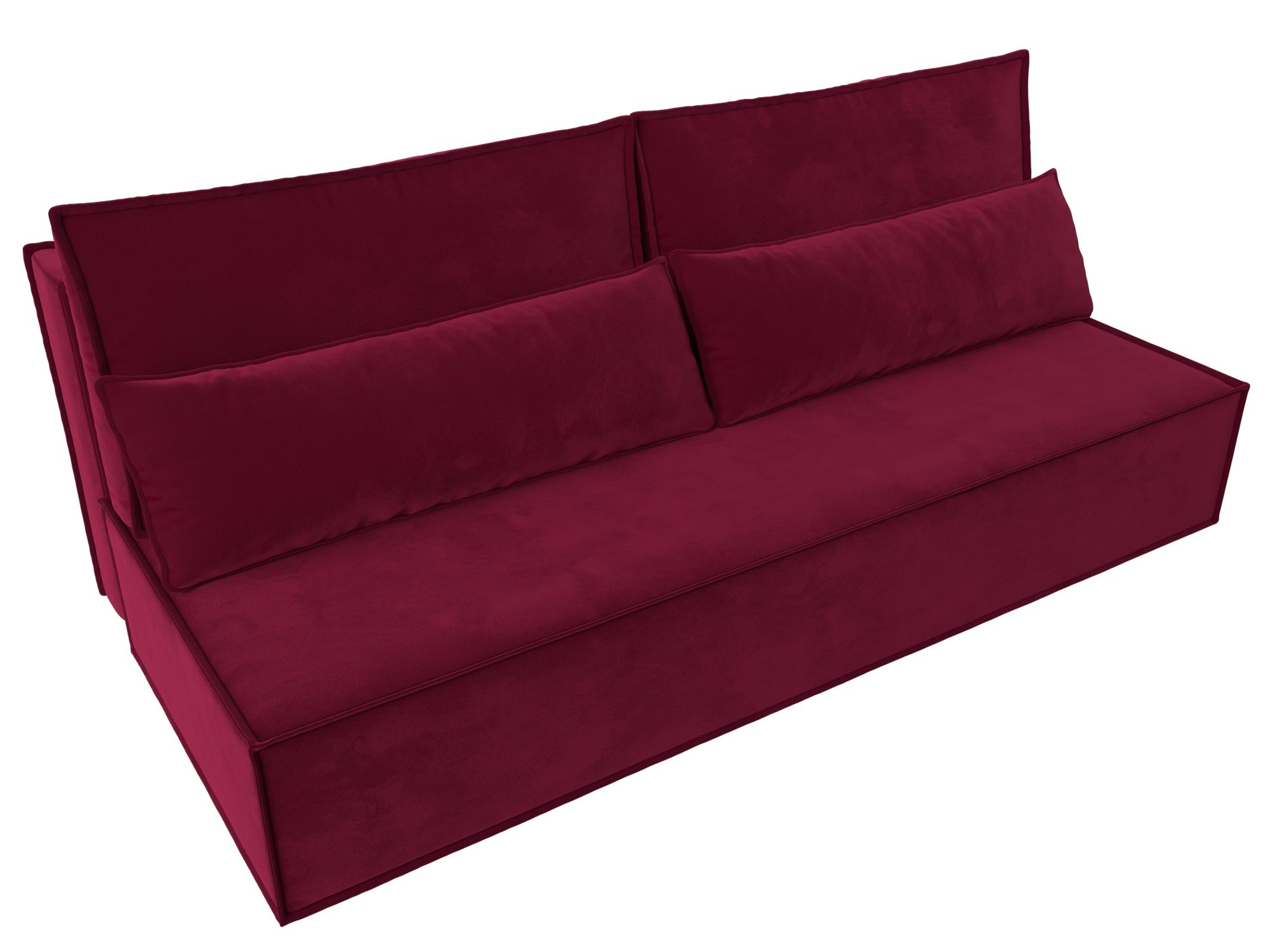 Прямой диван Фабио Лайт (Бордовый)