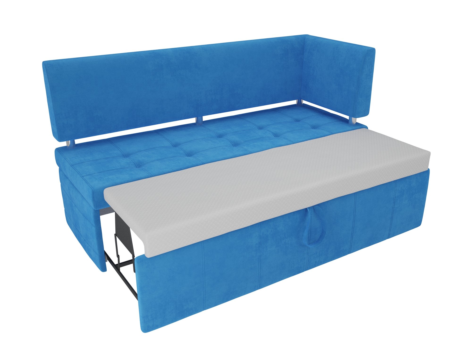 Кухонный прямой диван Стоун с углом правый (Голубой)