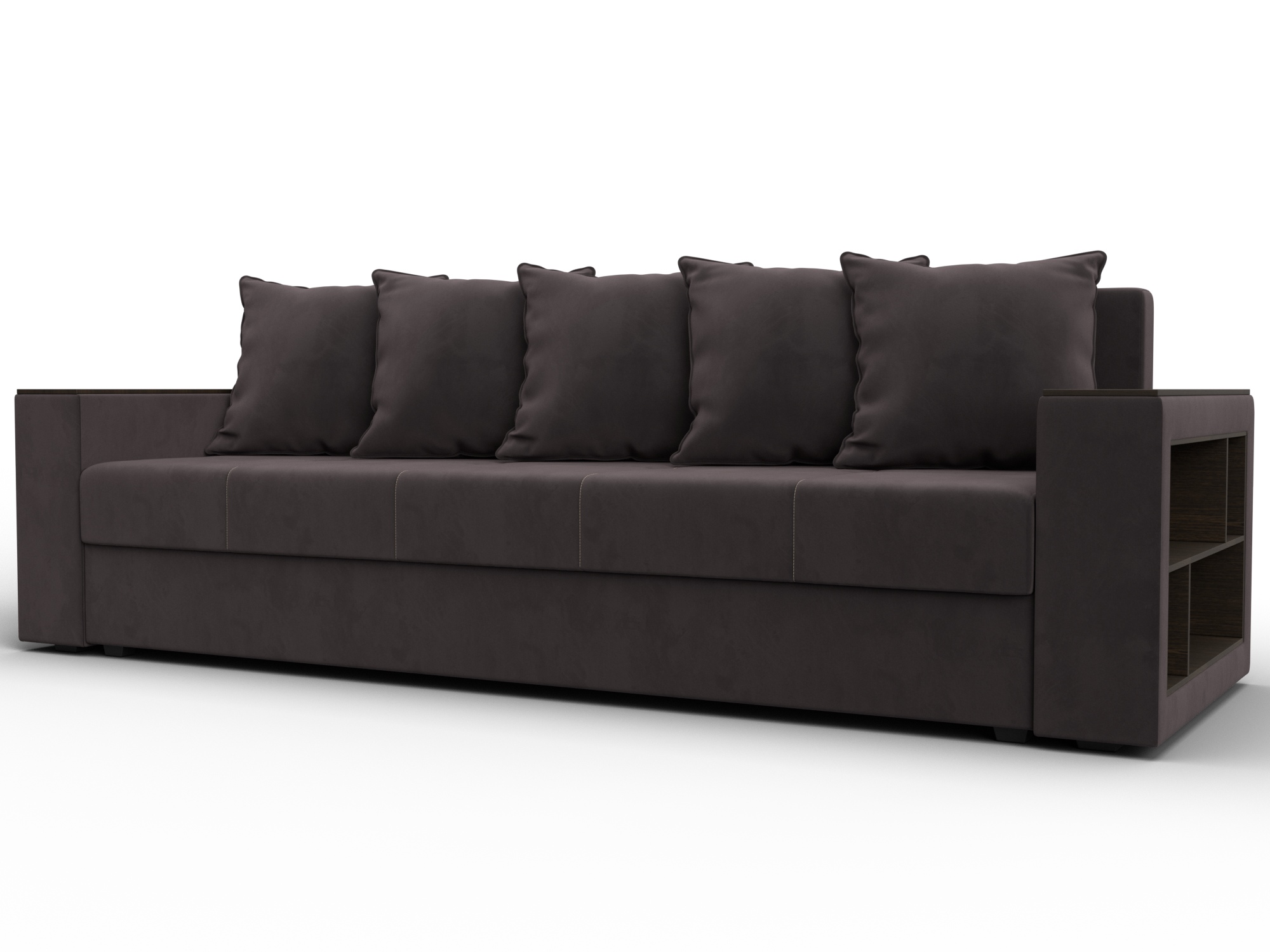 Диван прямой Дубай Лайт ( SEVEN 727 коричневый )