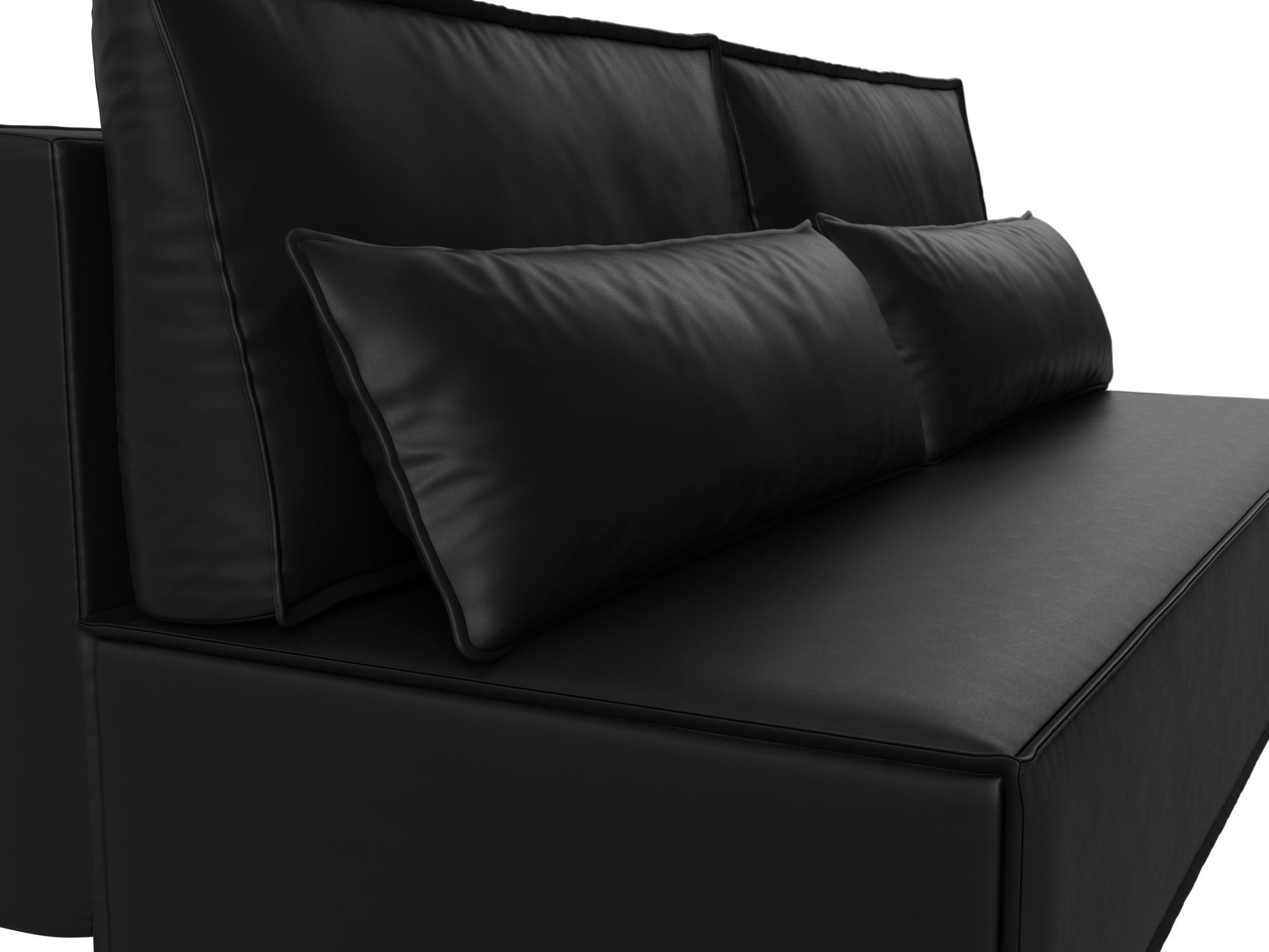 Прямой диван Фабио Лайт (Черный)